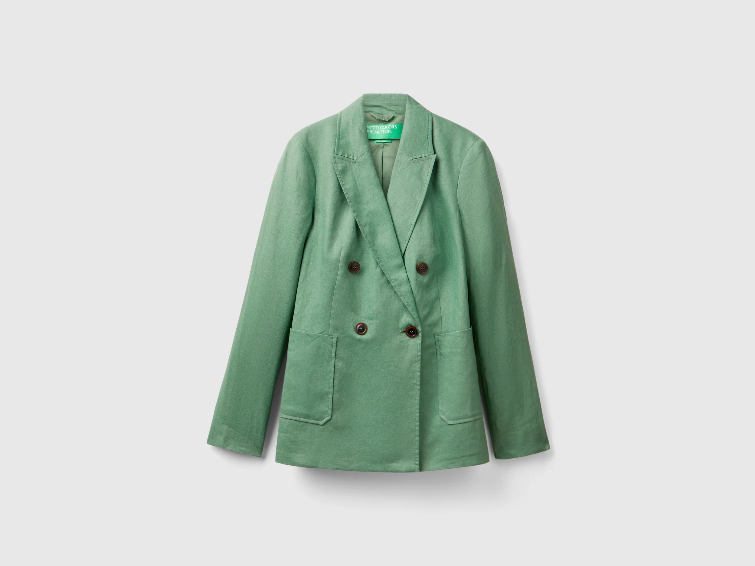Blazer doppiopetto in puro lino