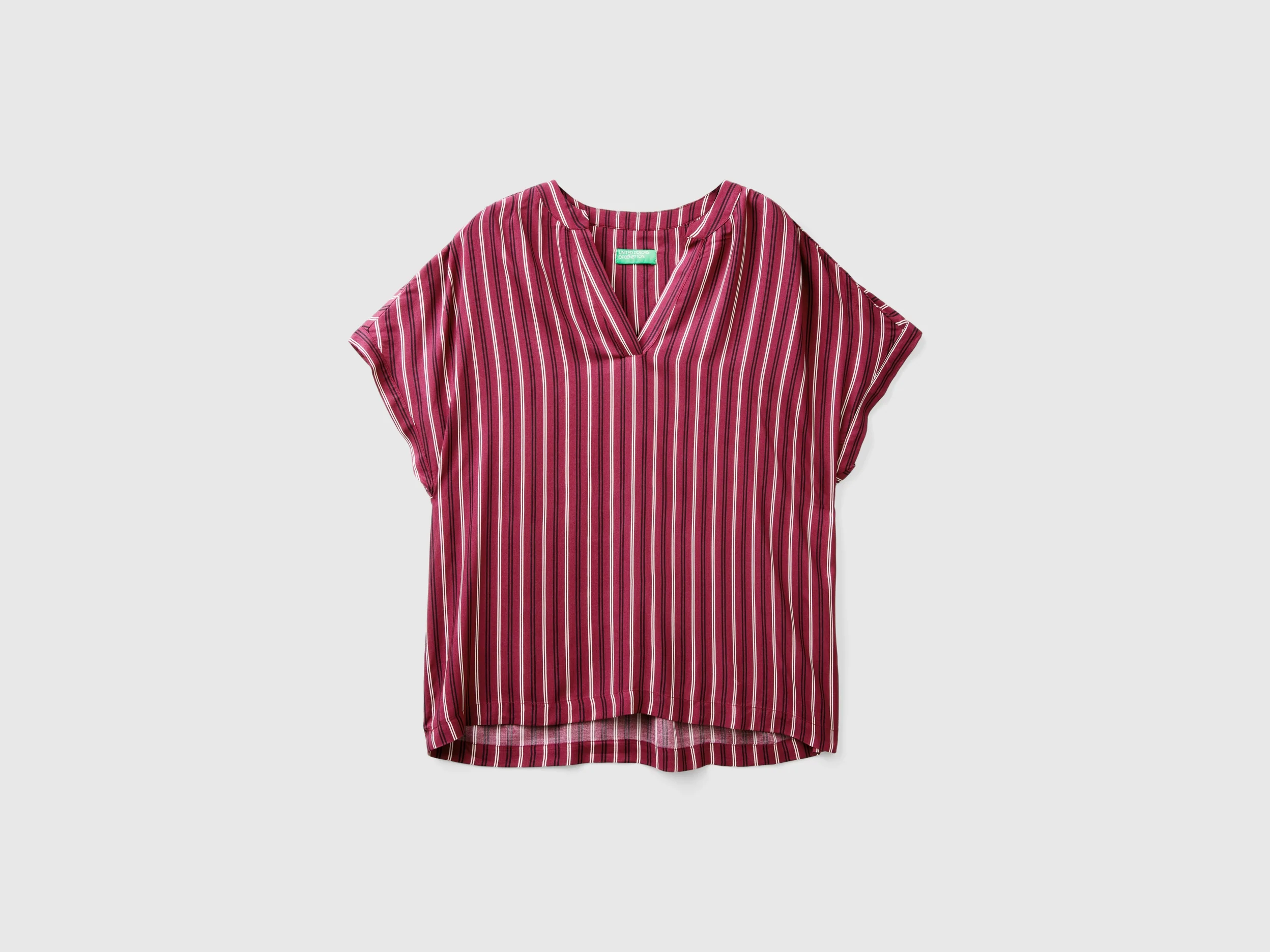 Blusa a righe in pura viscosa