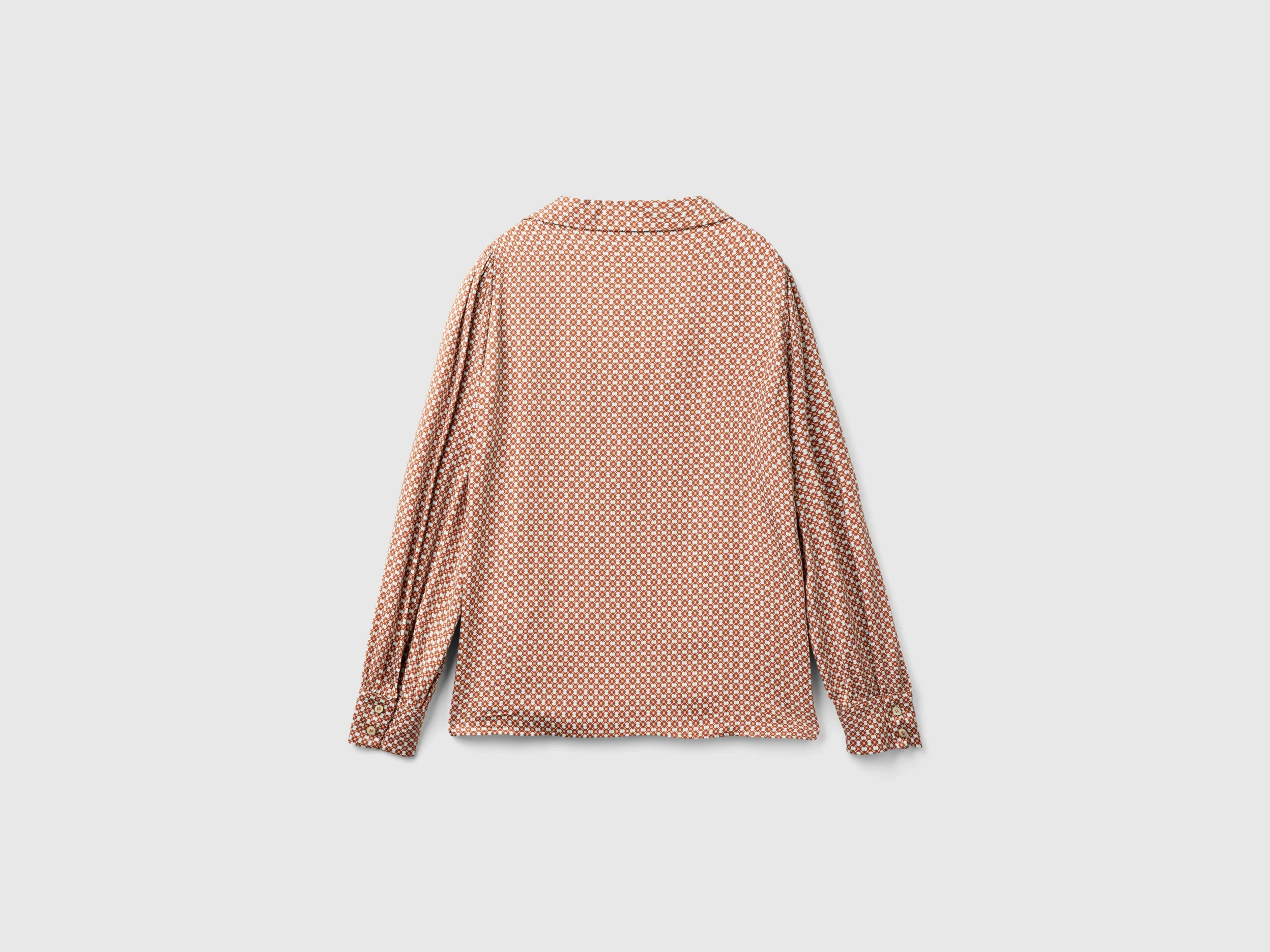 Blusa in raso con fantasia geometrica - Image 2