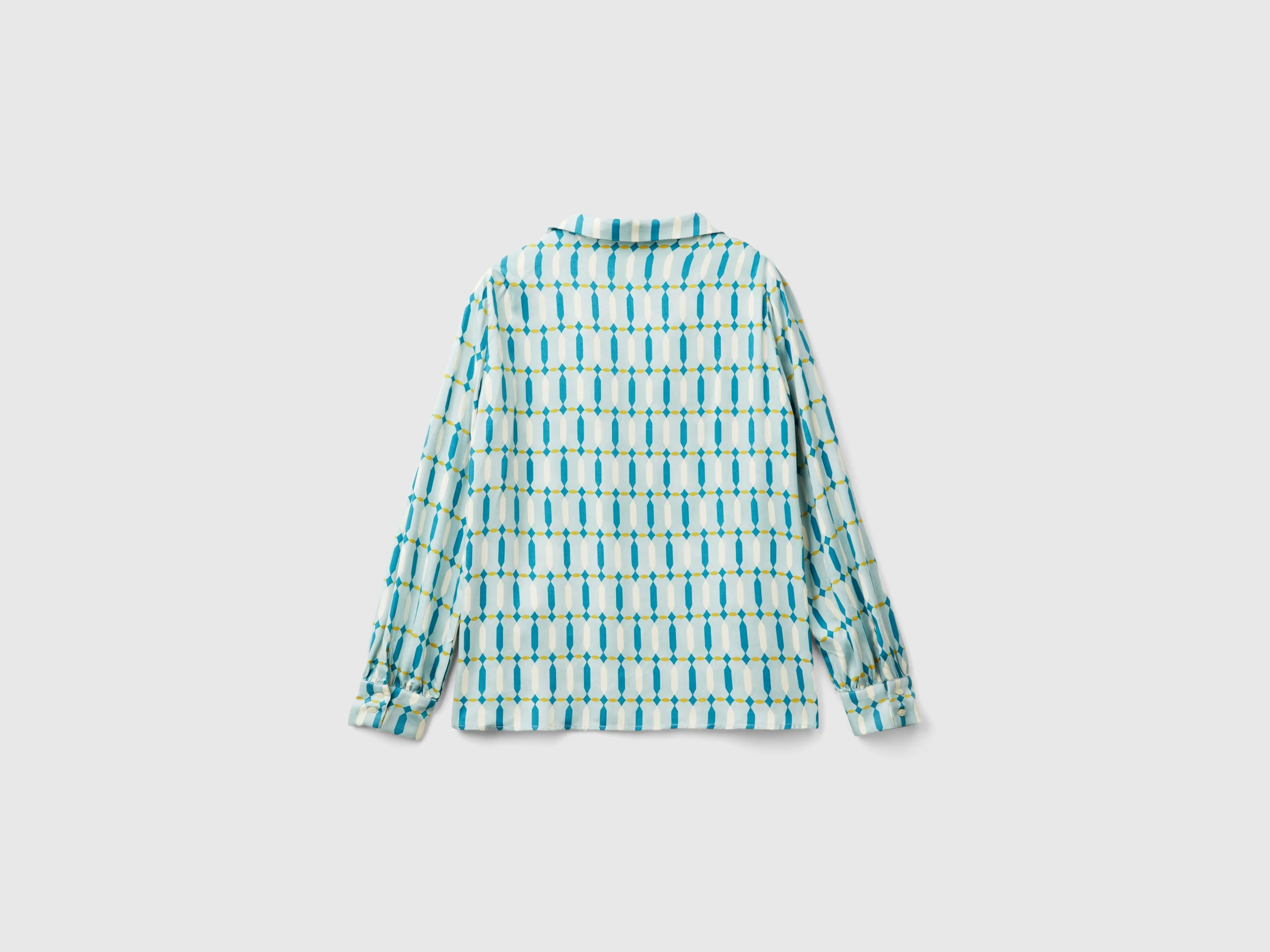 Blusa in raso con fantasia geometrica - Image 2