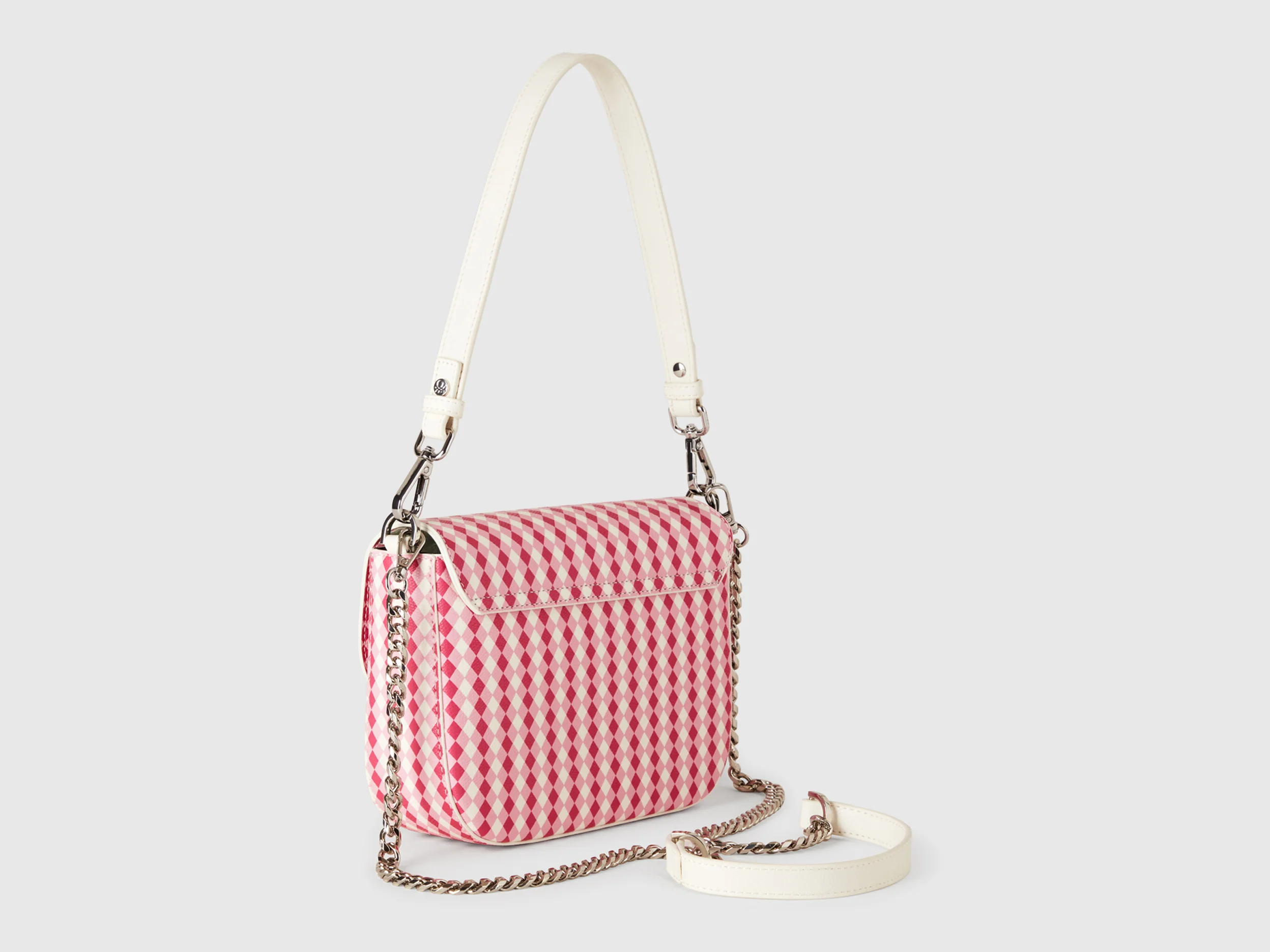 Borsa in tessuto spalmato con stampa rombi - Image 2