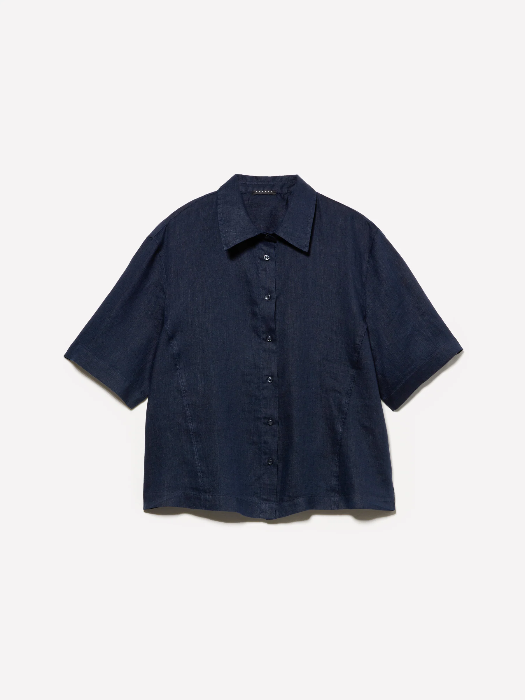 Camicia a maniche corte in 100% lino