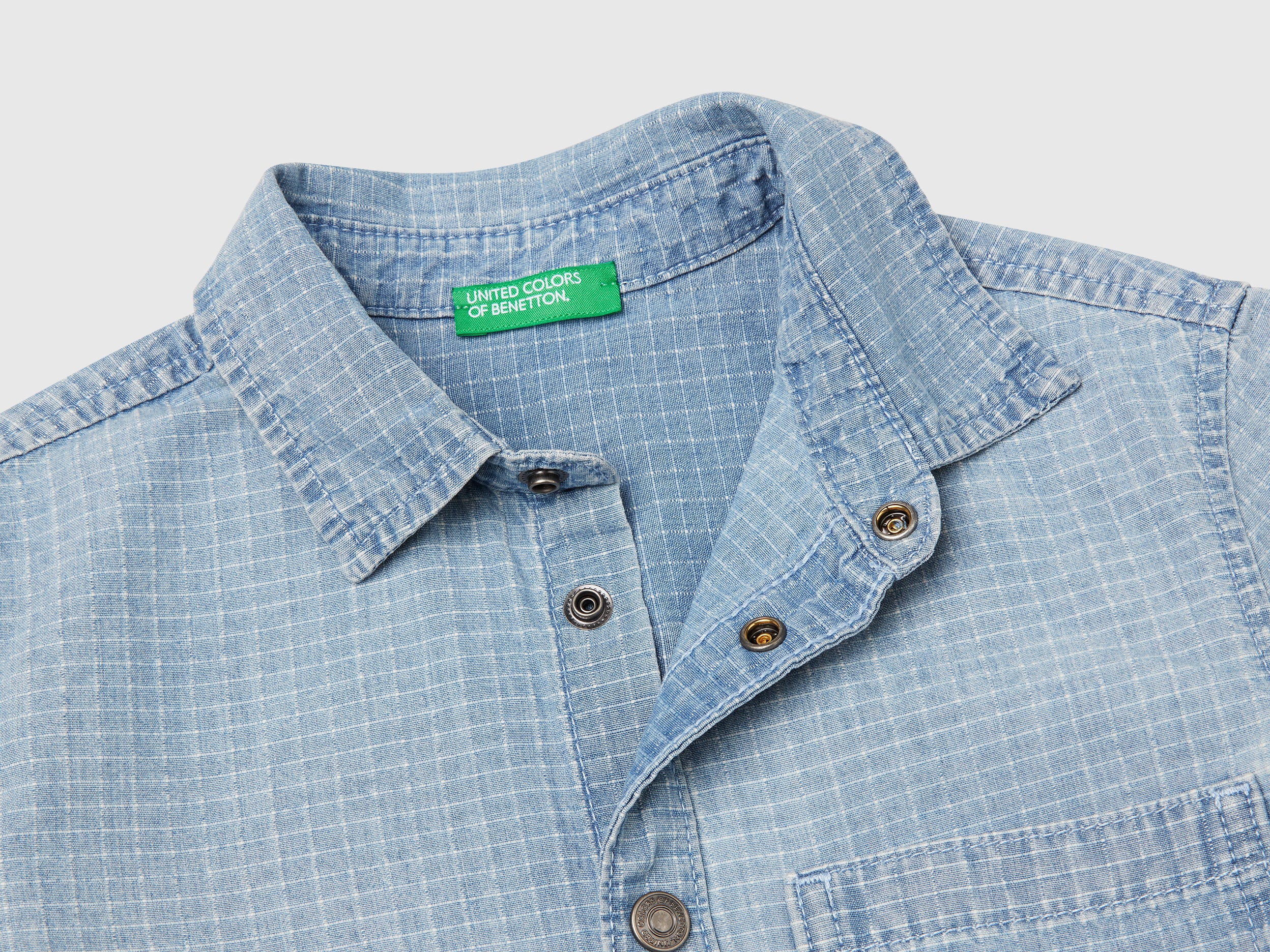 Camicia a quadri in puro cotone - Image 3