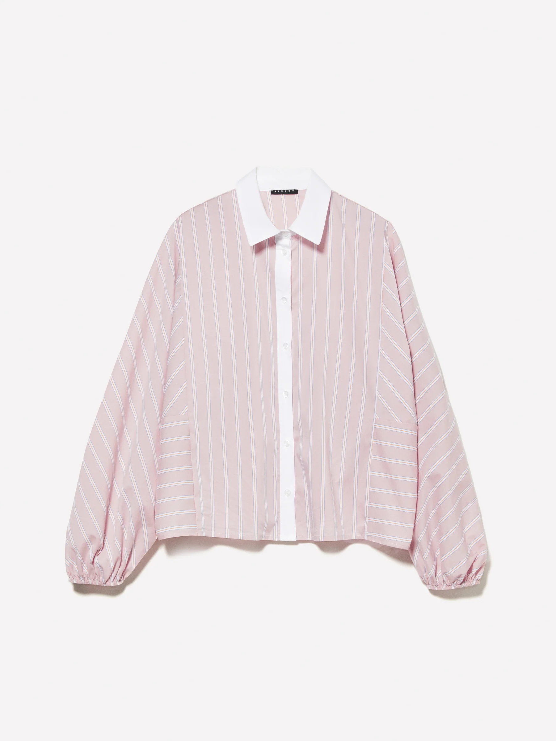 Camicia a righe con contrasto