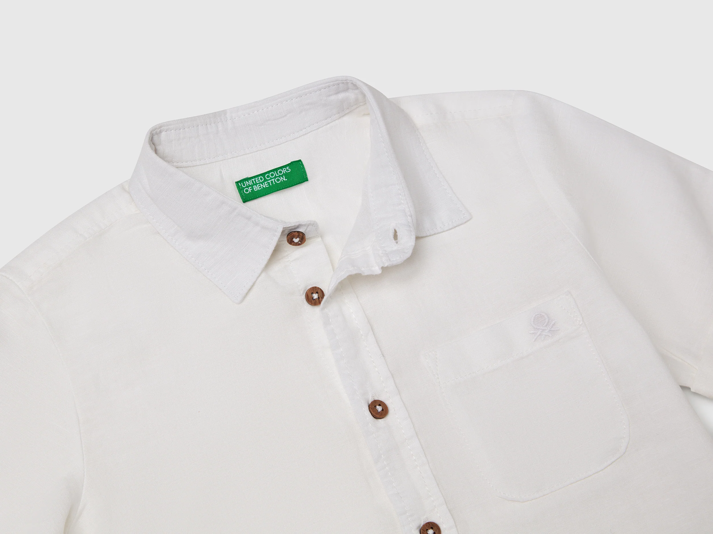 Camicia manica corta in misto lino - Image 3
