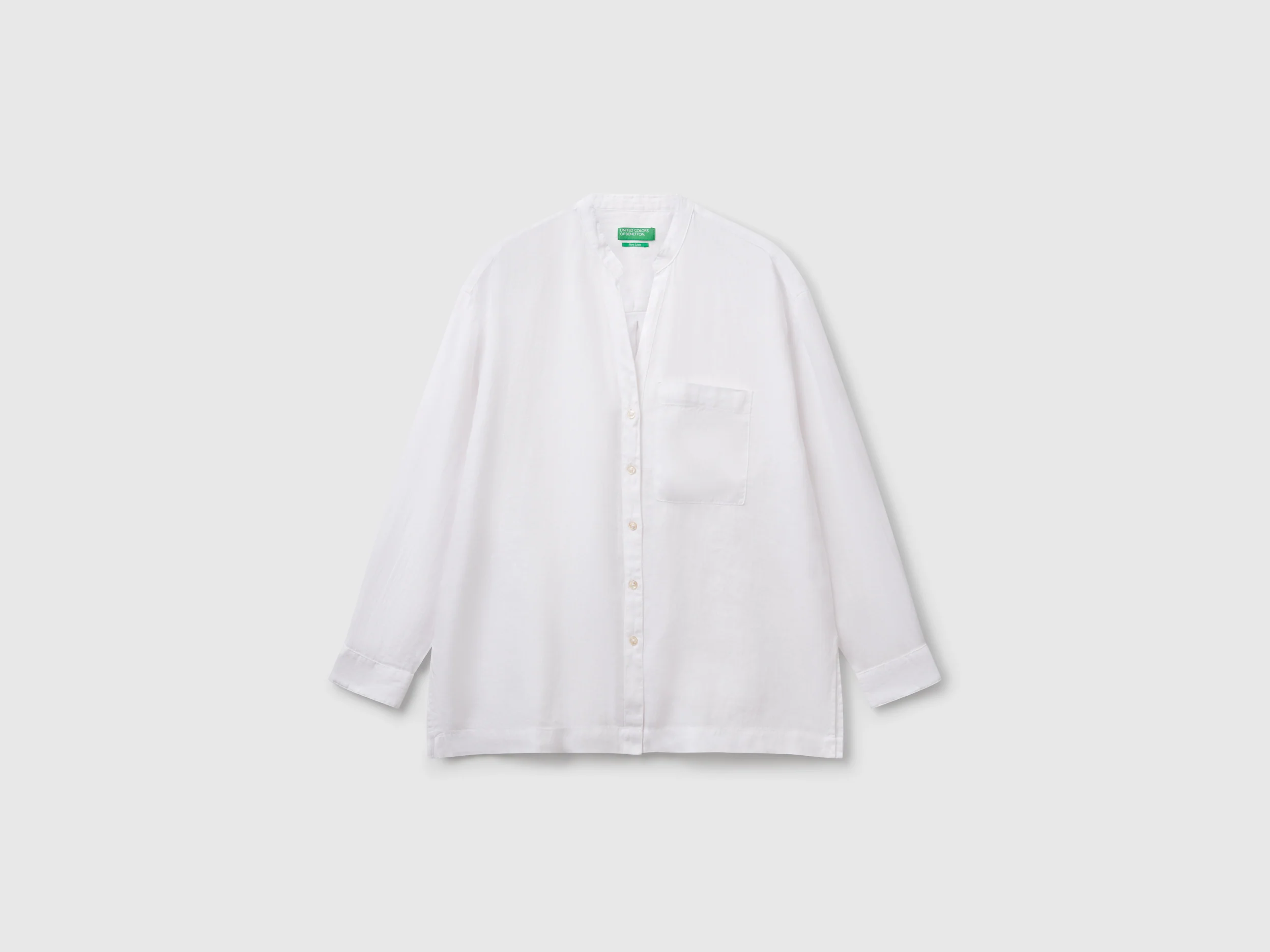 Camicia over in puro lino
