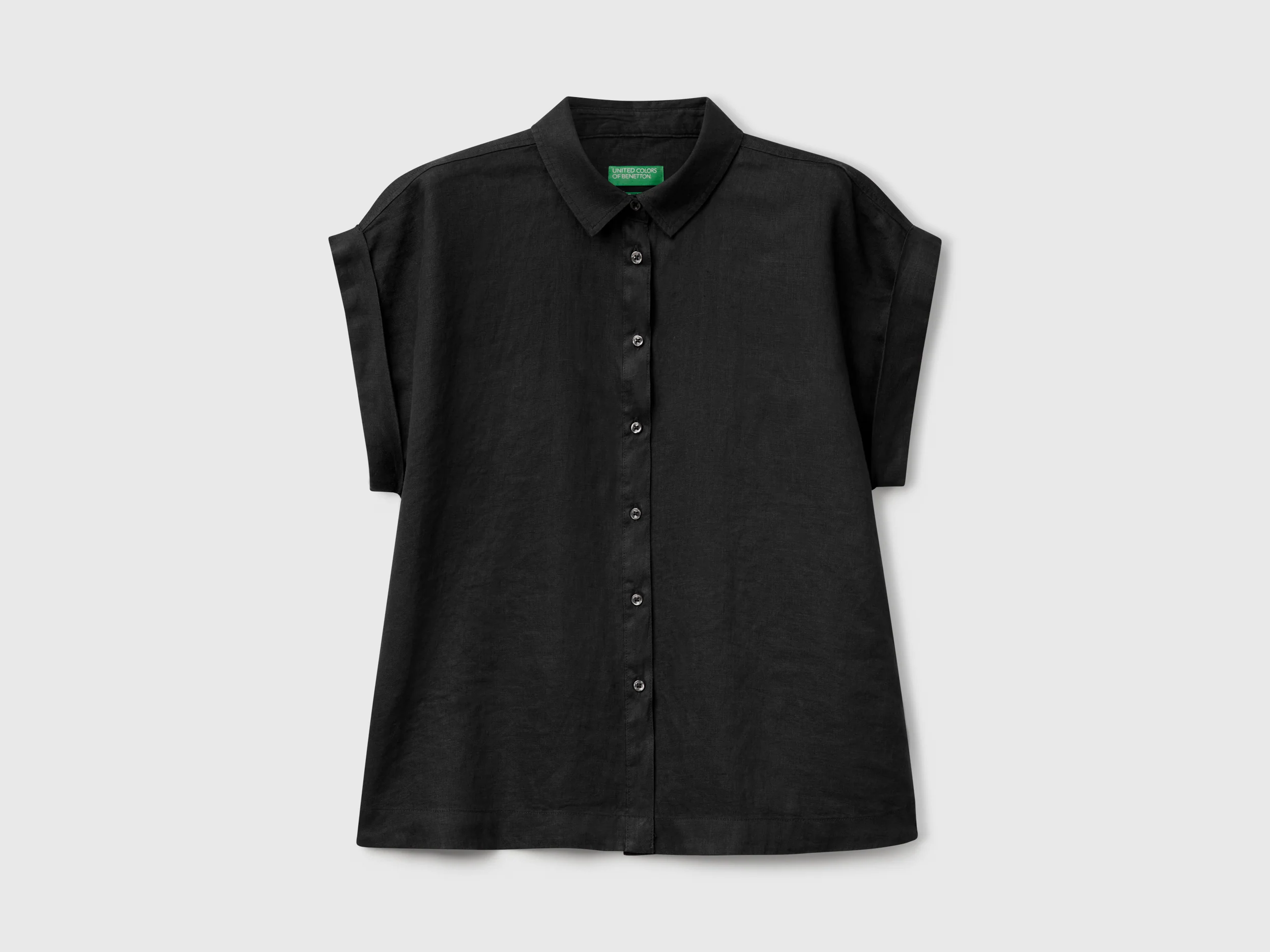 Camicia regular fit in puro lino