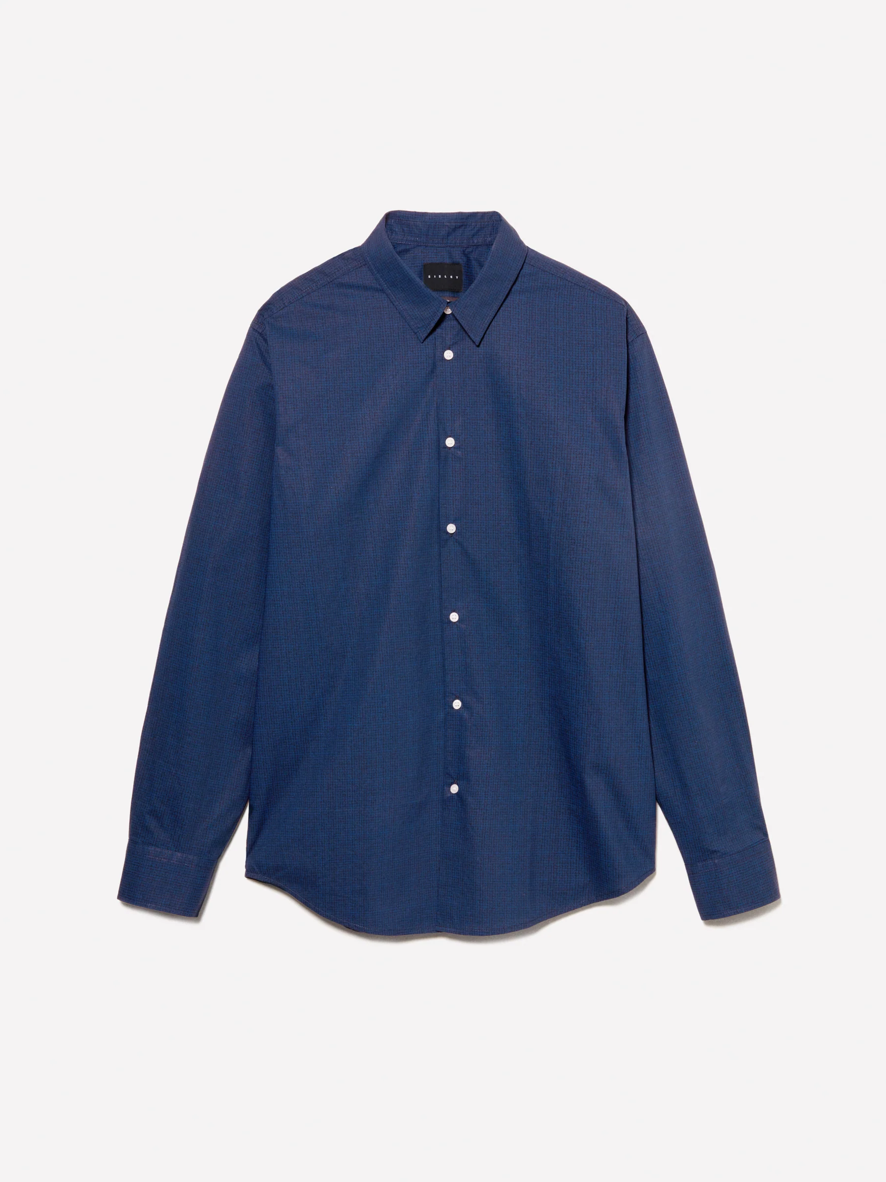Camicia slim fit stampata blu