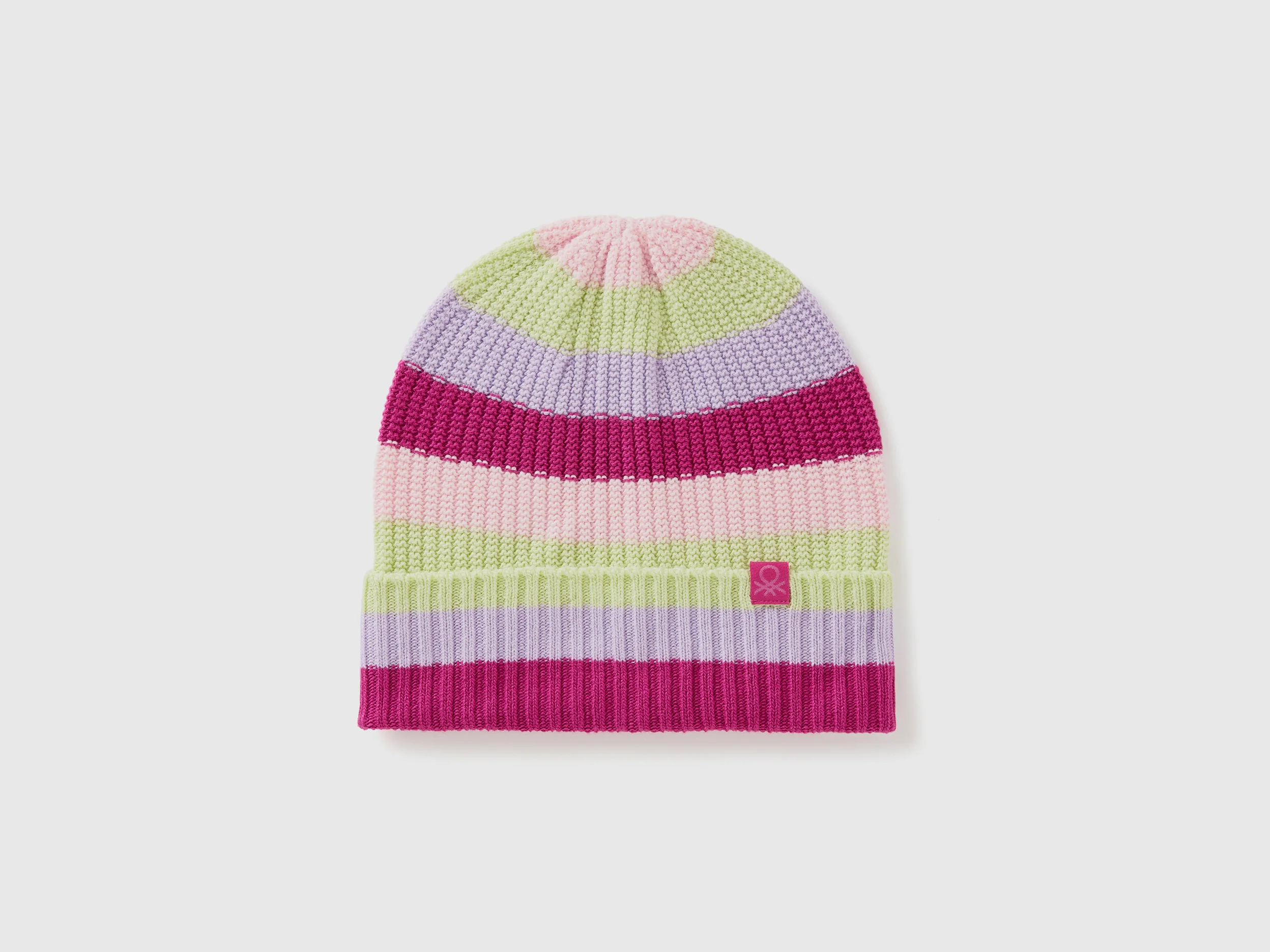 Cappellino in maglia a righe