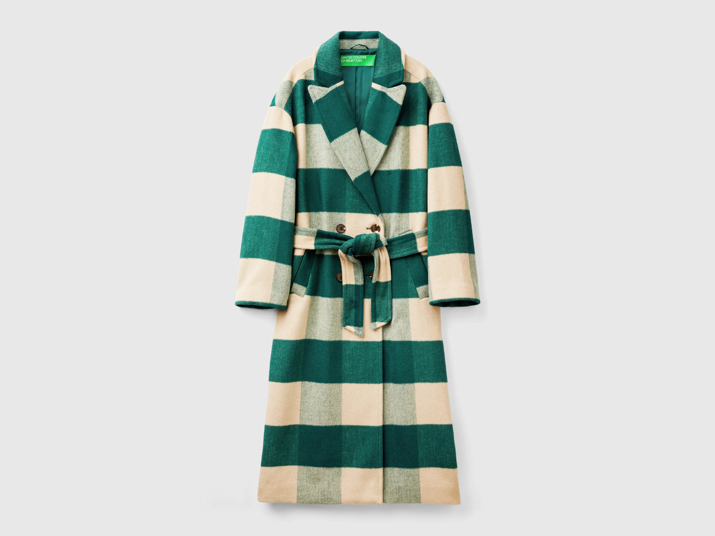 Cappotto doppiopetto a quadri