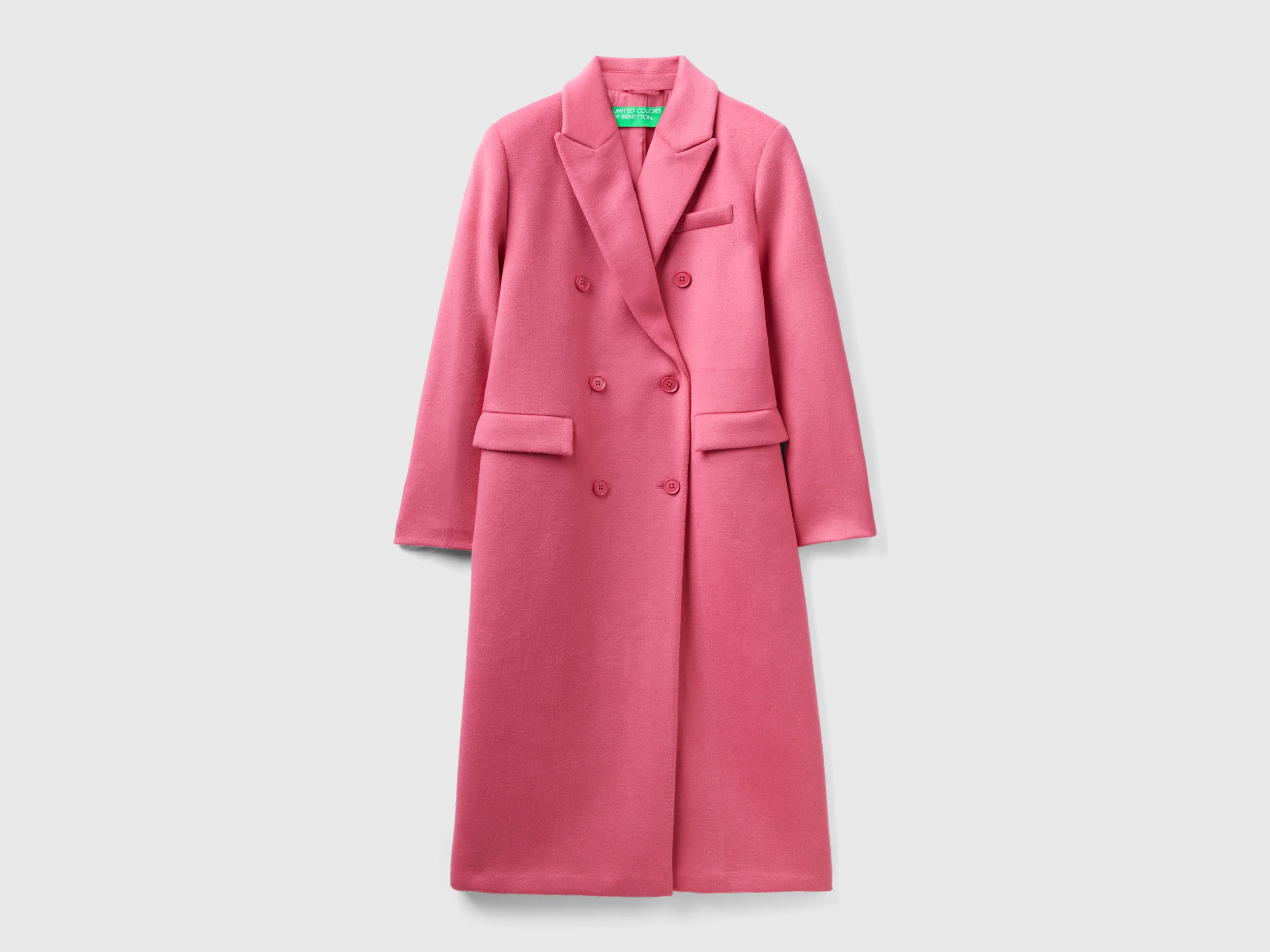 Cappotto doppiopetto in misto lana