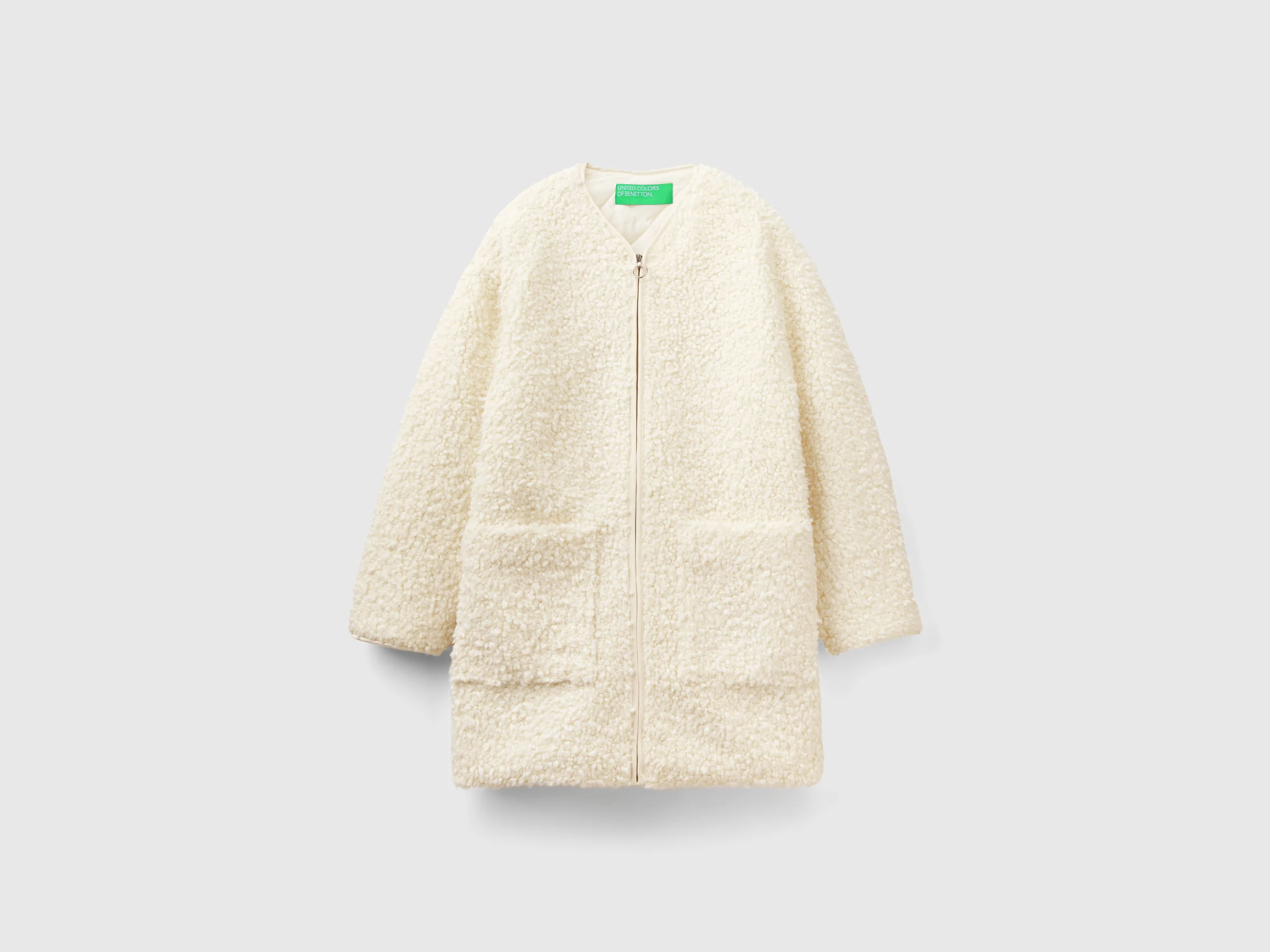 Cappotto teddy in pelliccetta sintetica