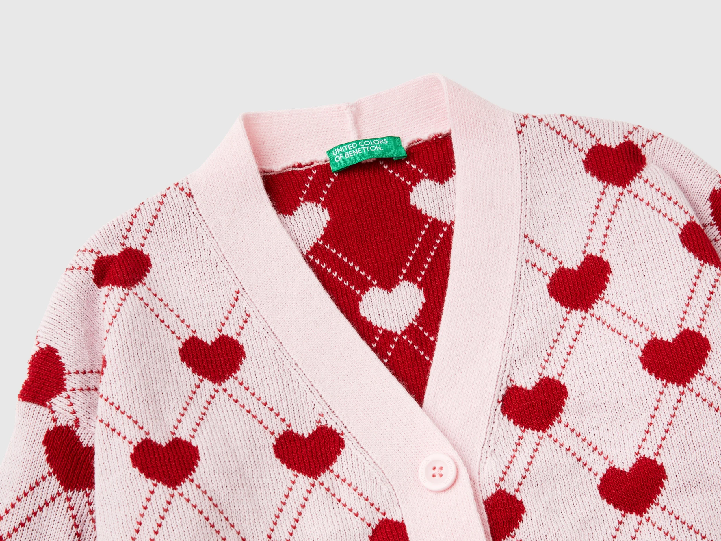 Cardigan con motivo cuori - Image 3