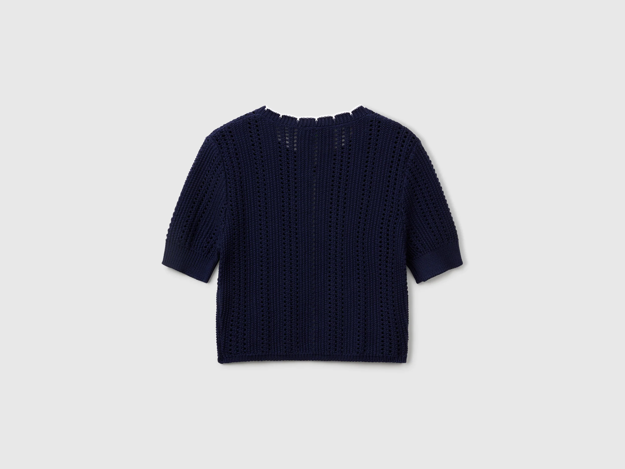 Cardigan cropped traforato - Image 2