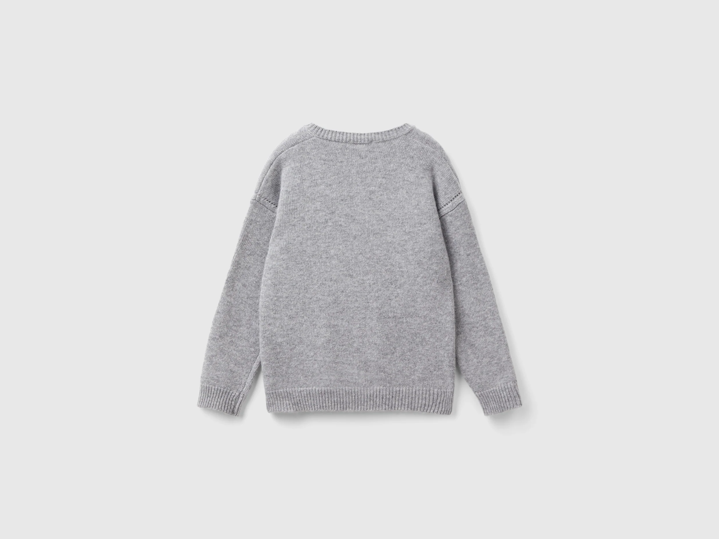 Cardigan girocollo con logo in strass - Image 2