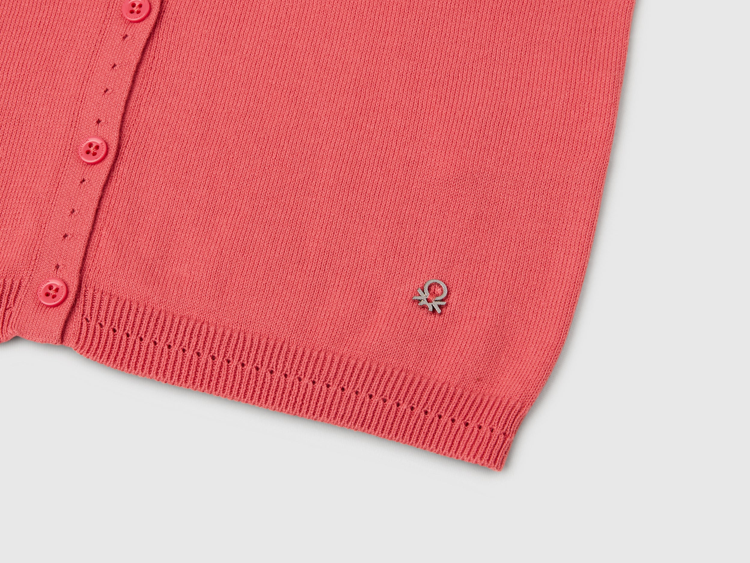 Cardigan girocollo in puro cotone - Image 3