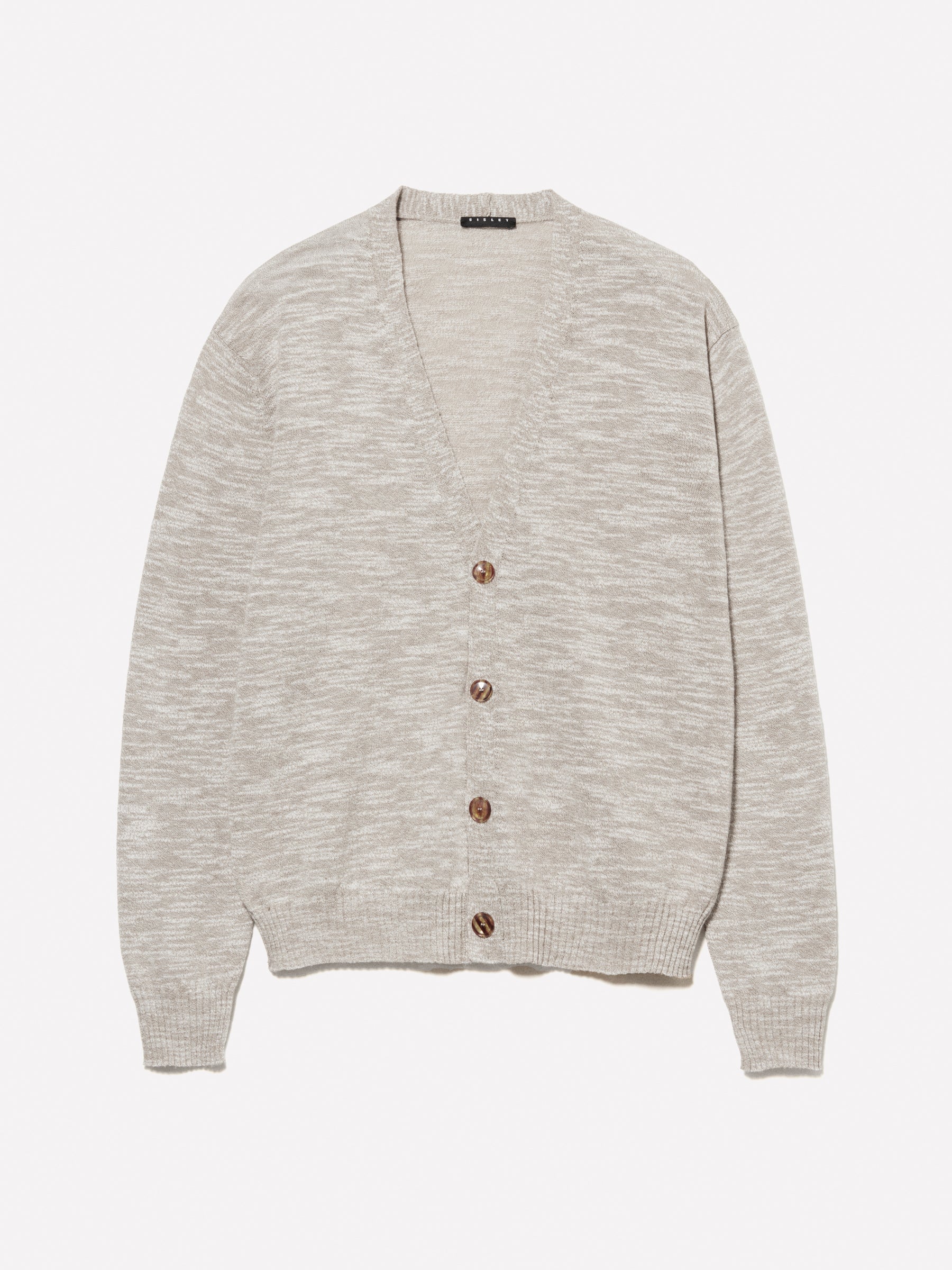 Cardigan mélange chiaro