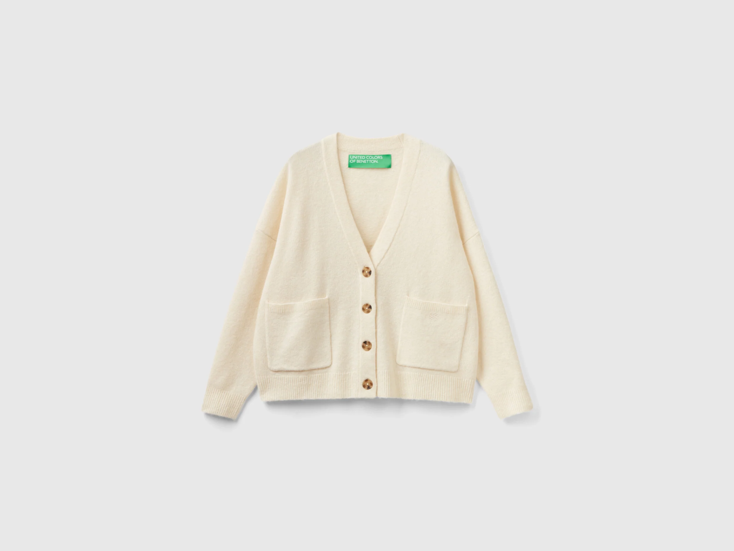 Cardigan over in filato riciclato