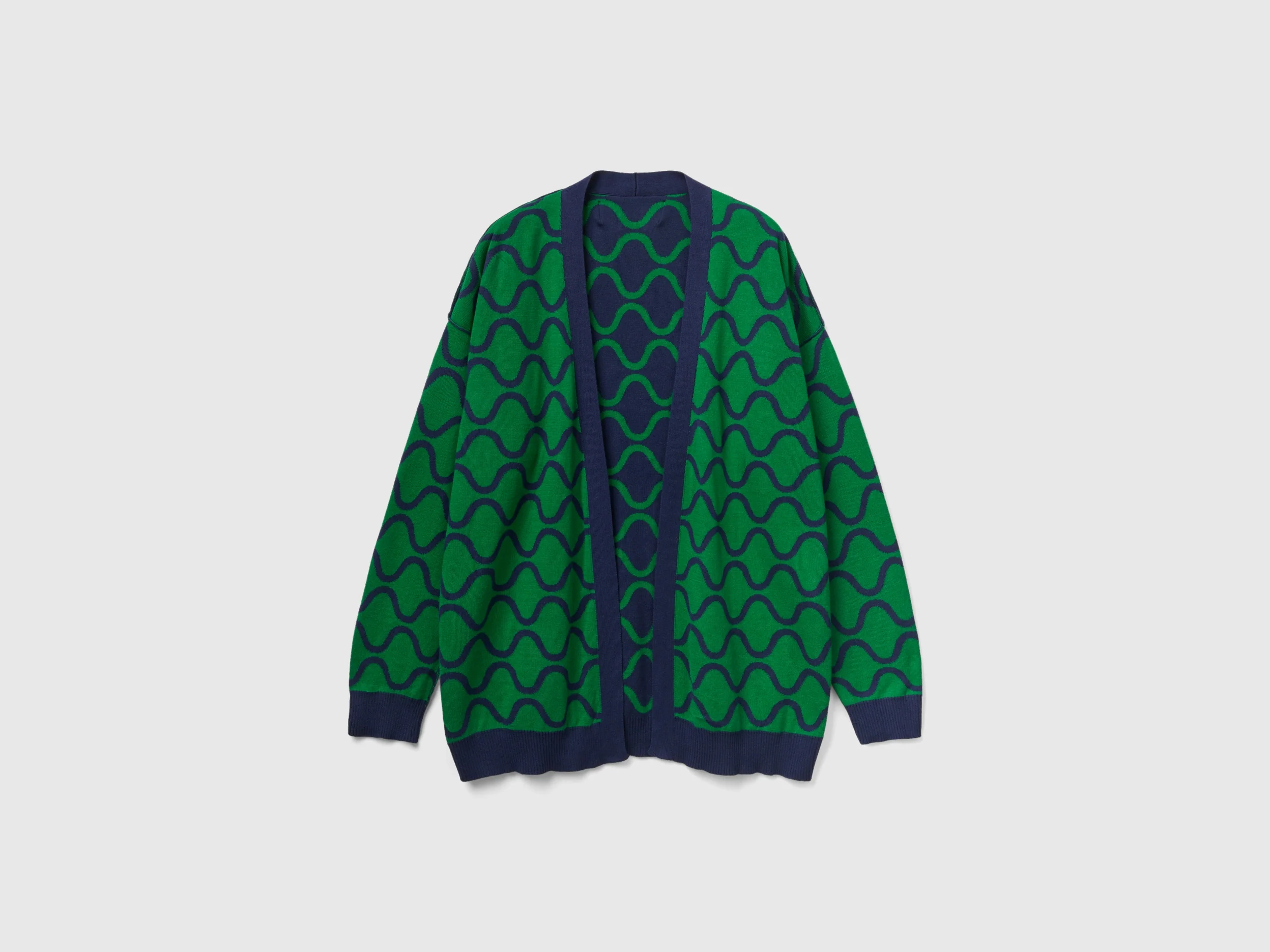 Cardigan reversibile con motivo onde - Image 3