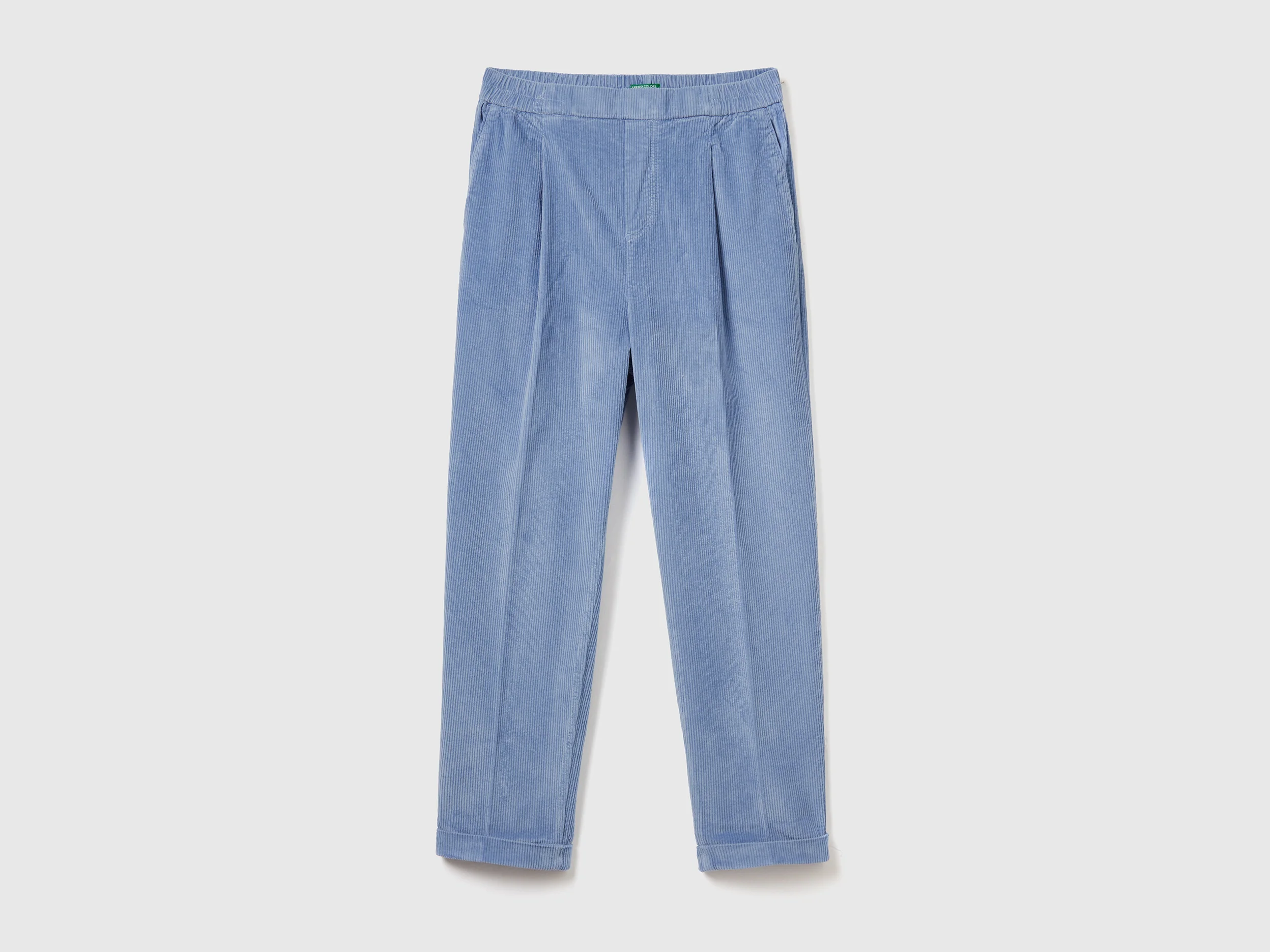 Chino in velluto con vita elasticizzata