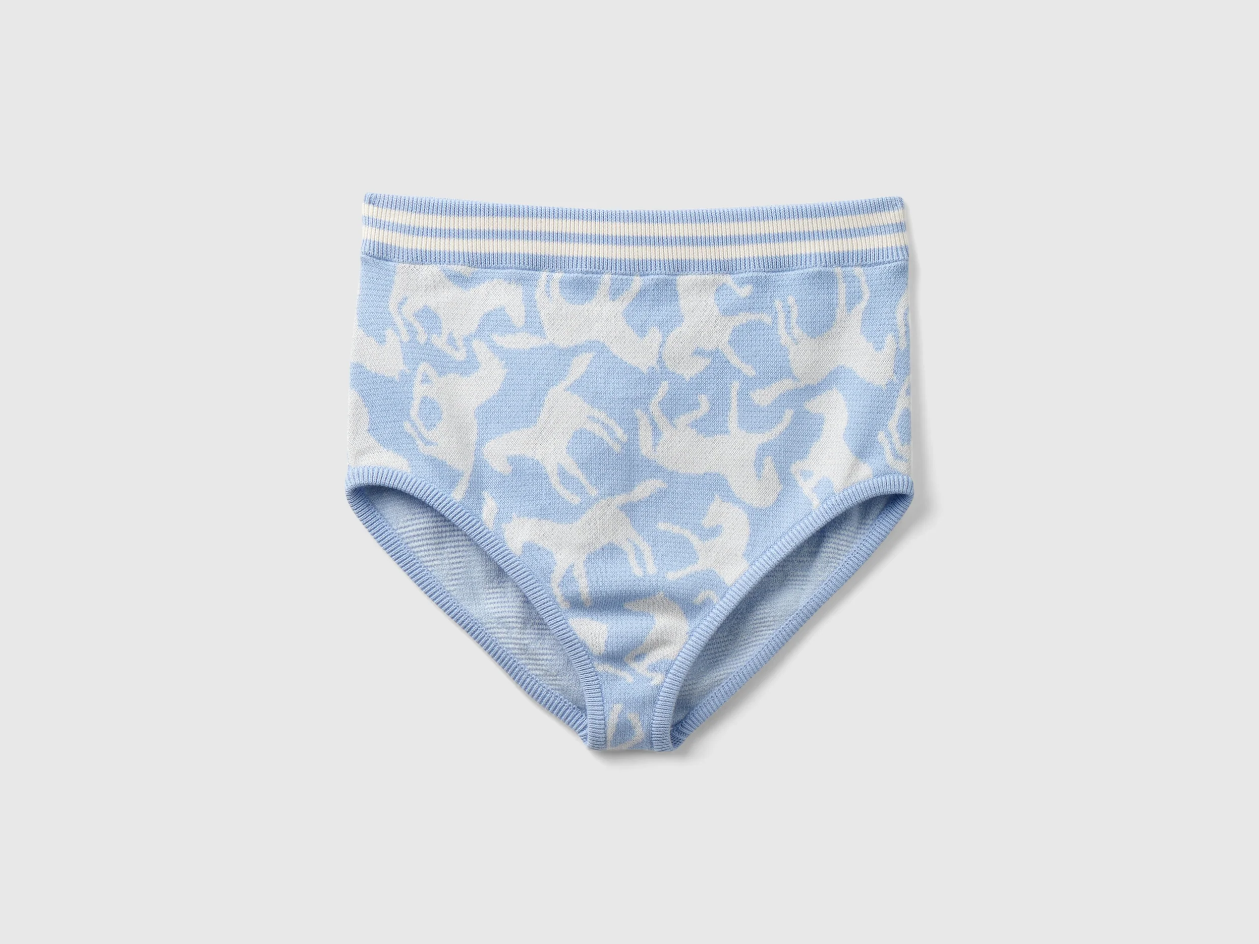 Culotte in maglia con cavalli