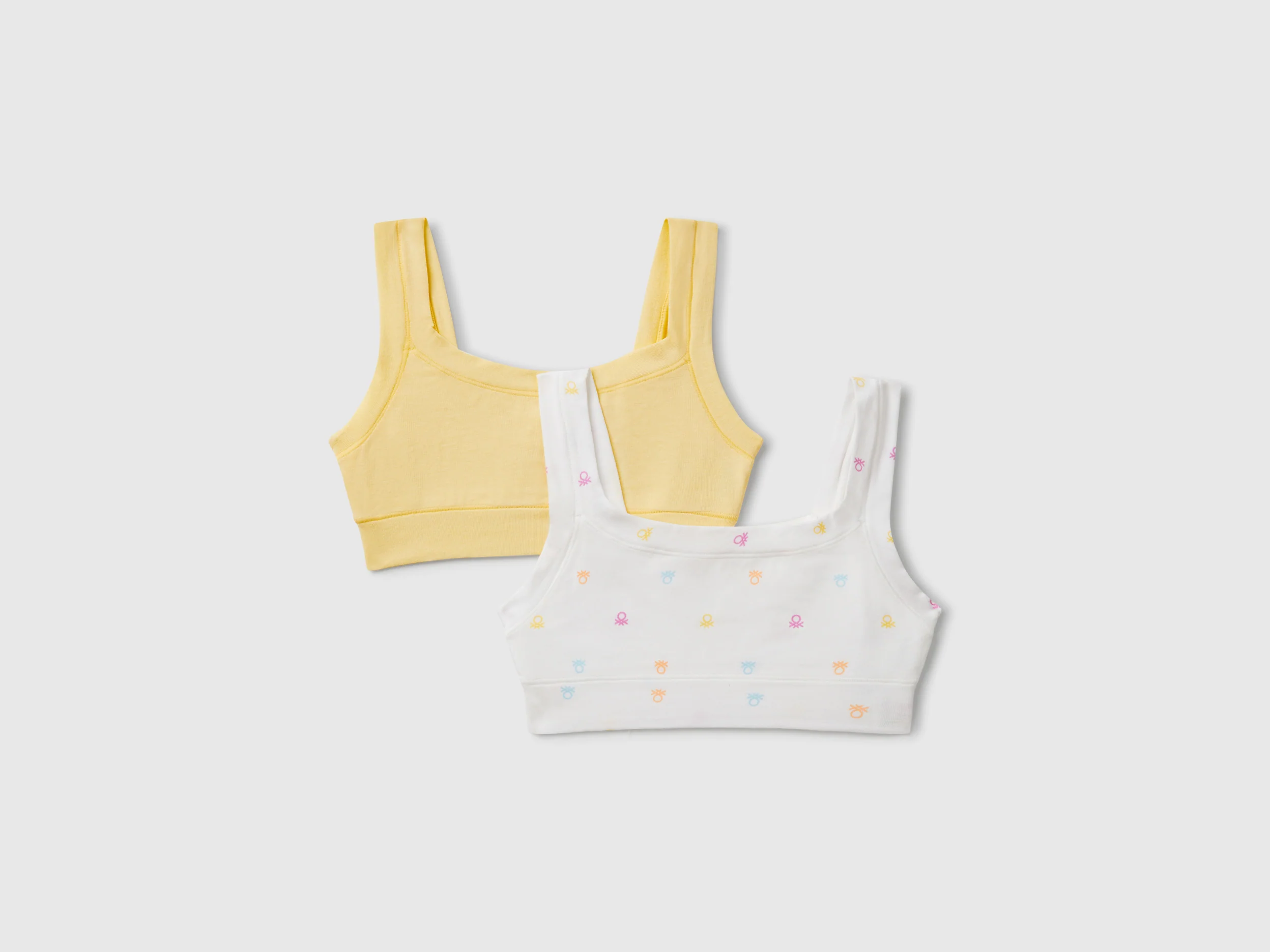 Due brassiere in cotone super stretch