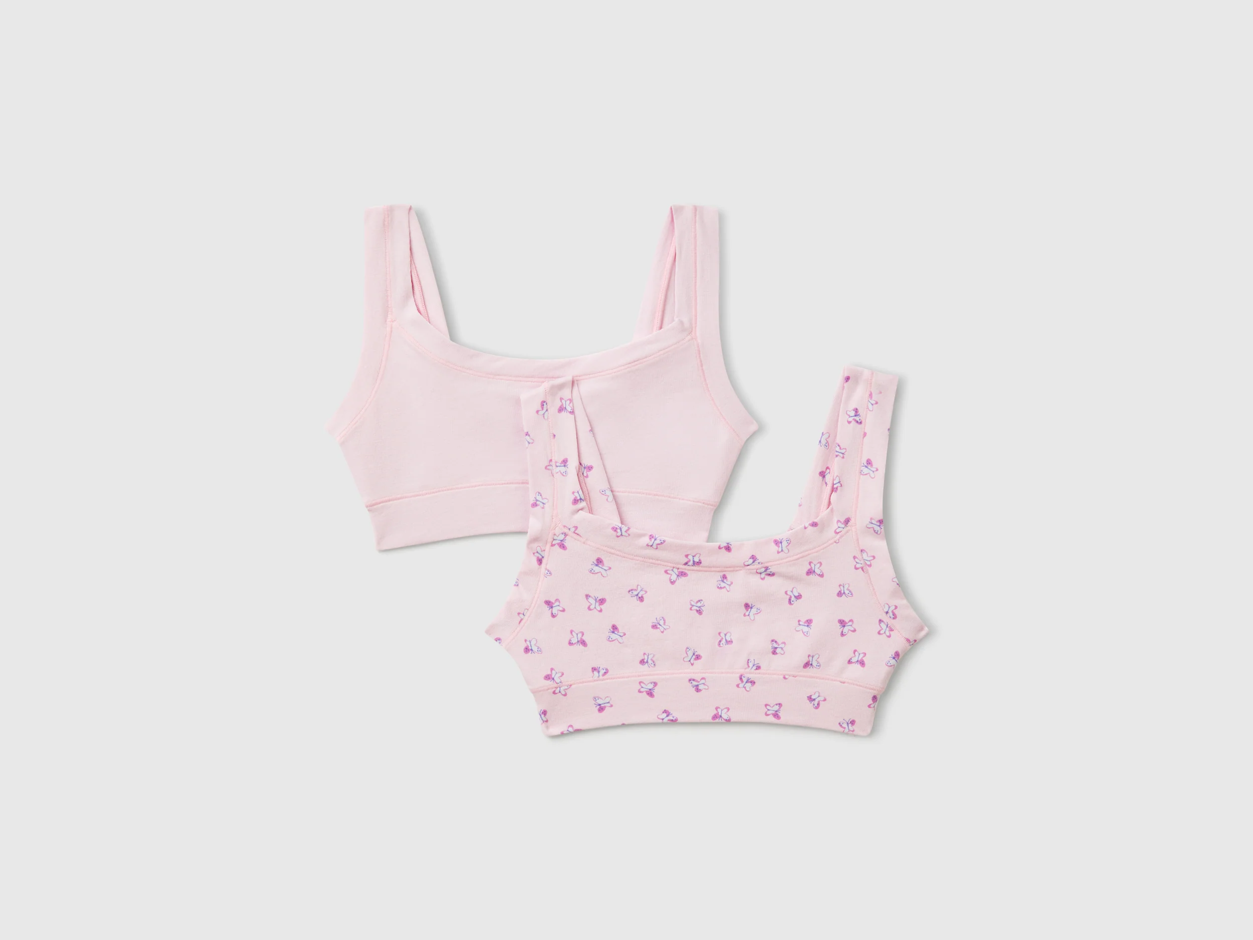 Due brassiere in cotone super stretch