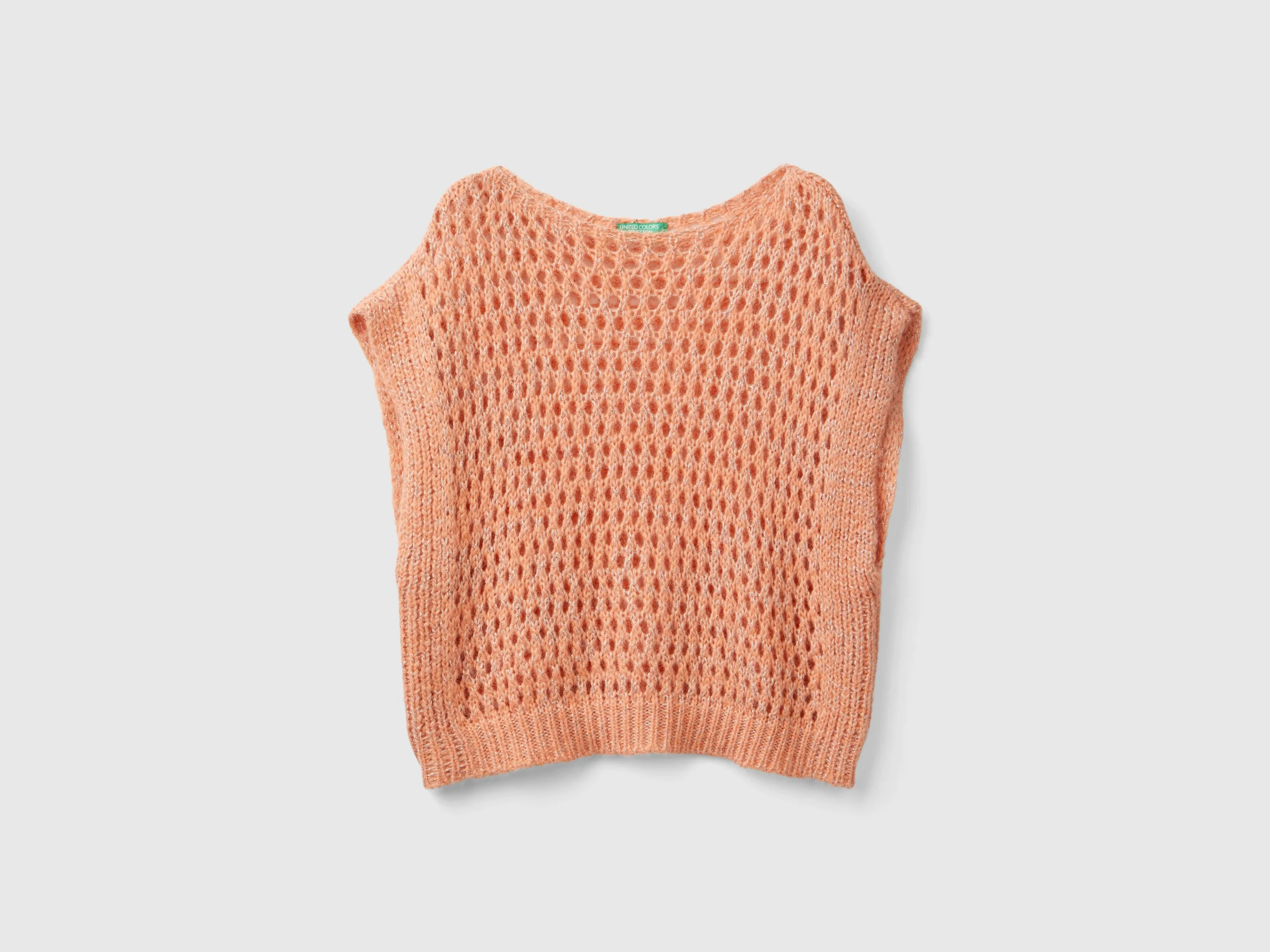 Gilet a rete con lurex