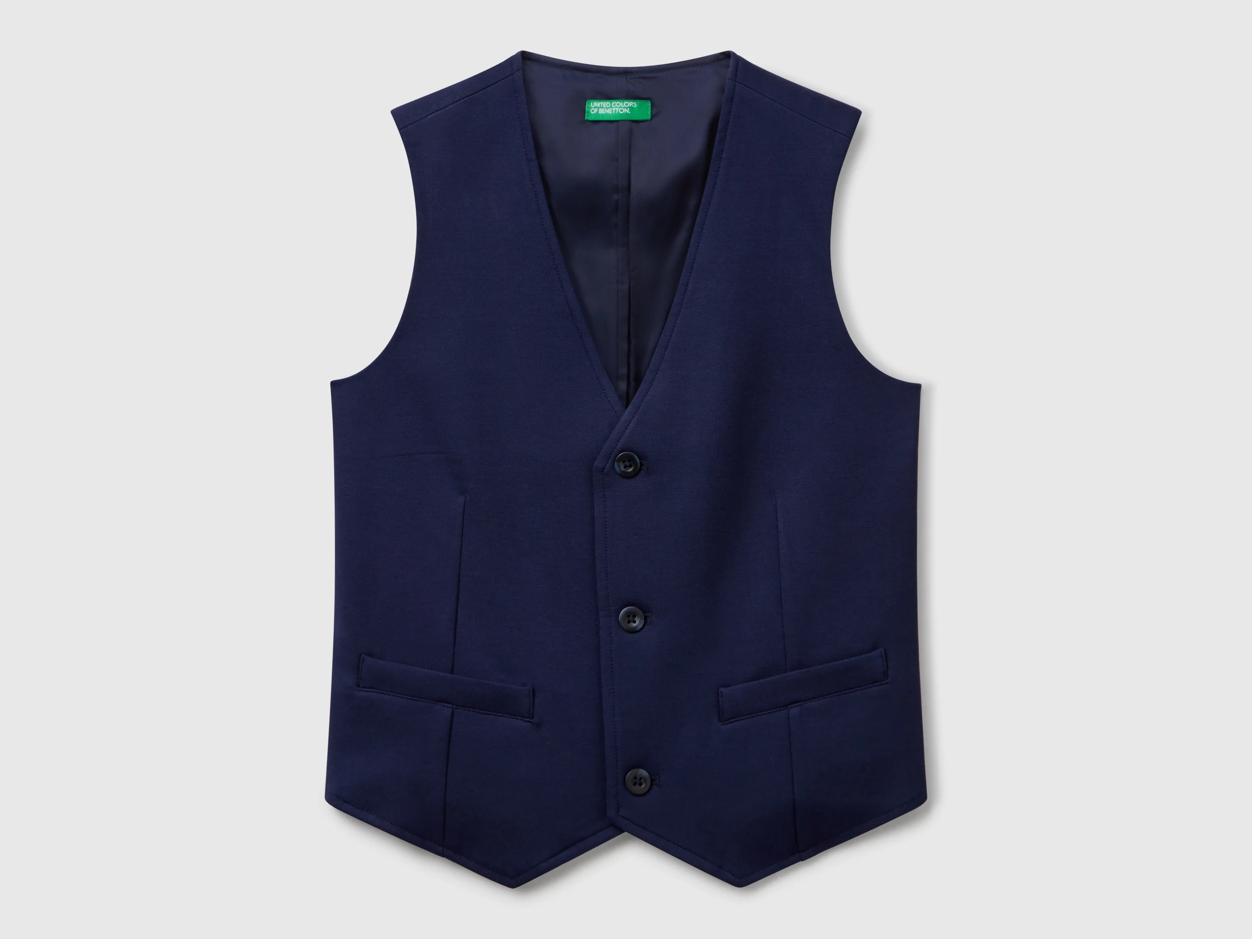 Gilet foderato con bottoni