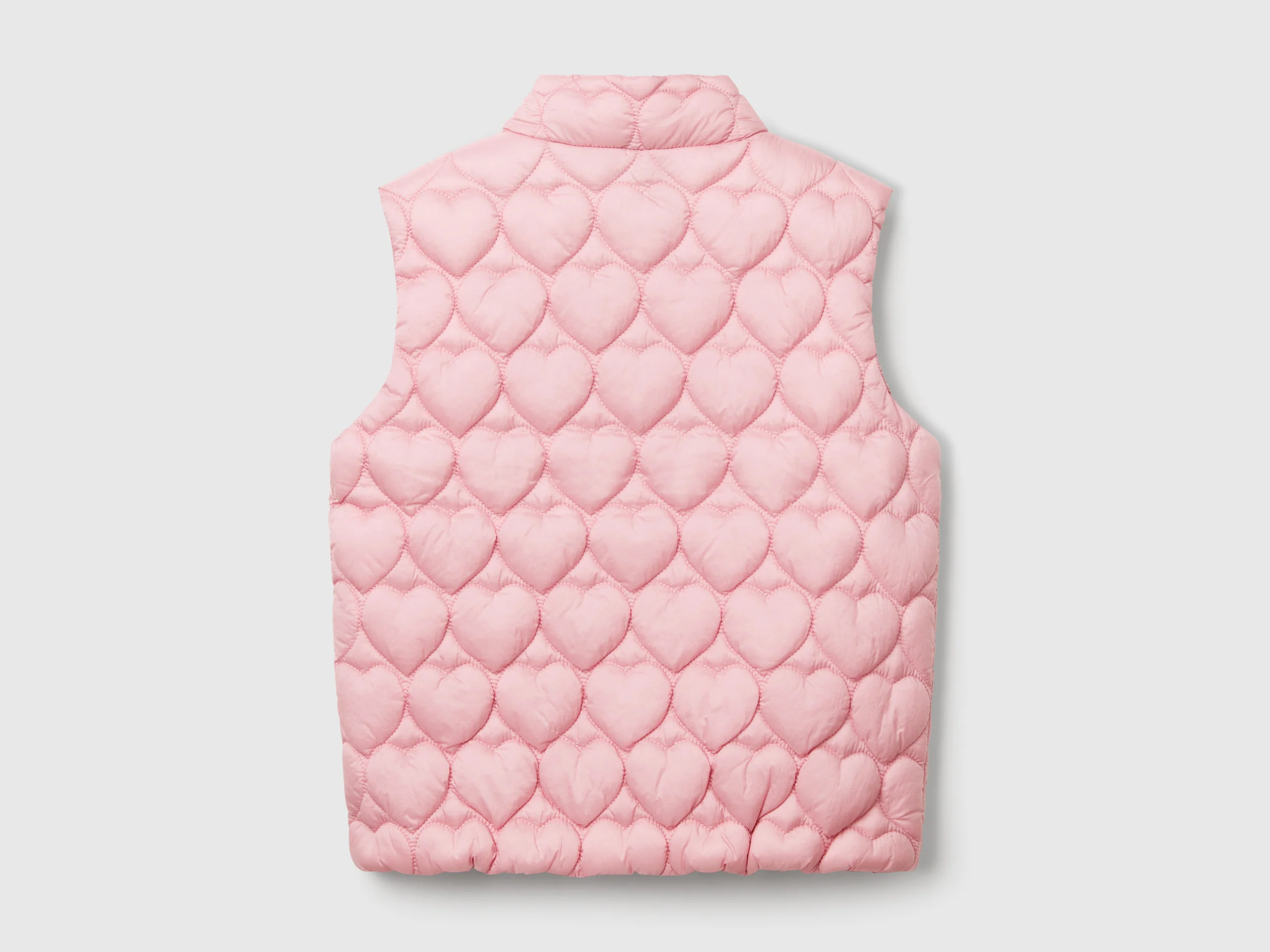 Gilet imbottito con trapuntatura a cuori - Image 2