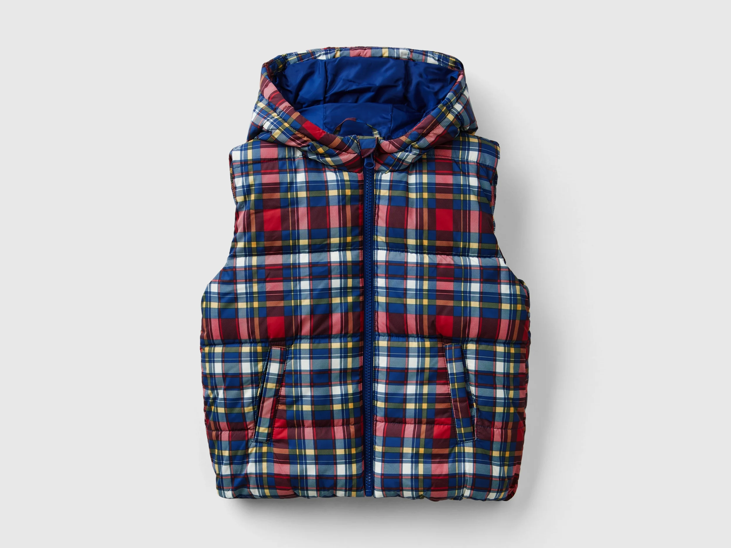 Gilet imbottito tartan