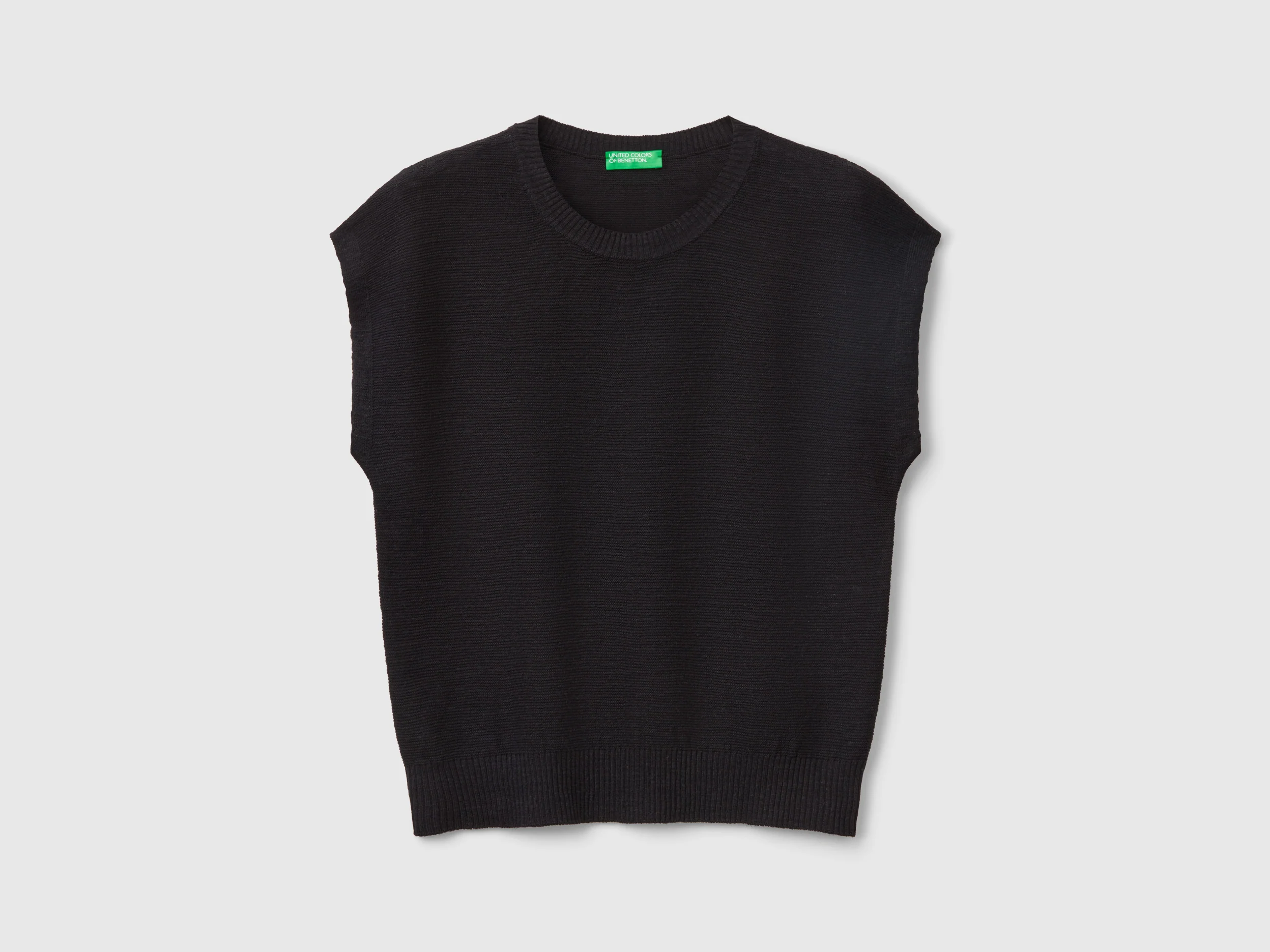 Gilet in misto cotone e lino