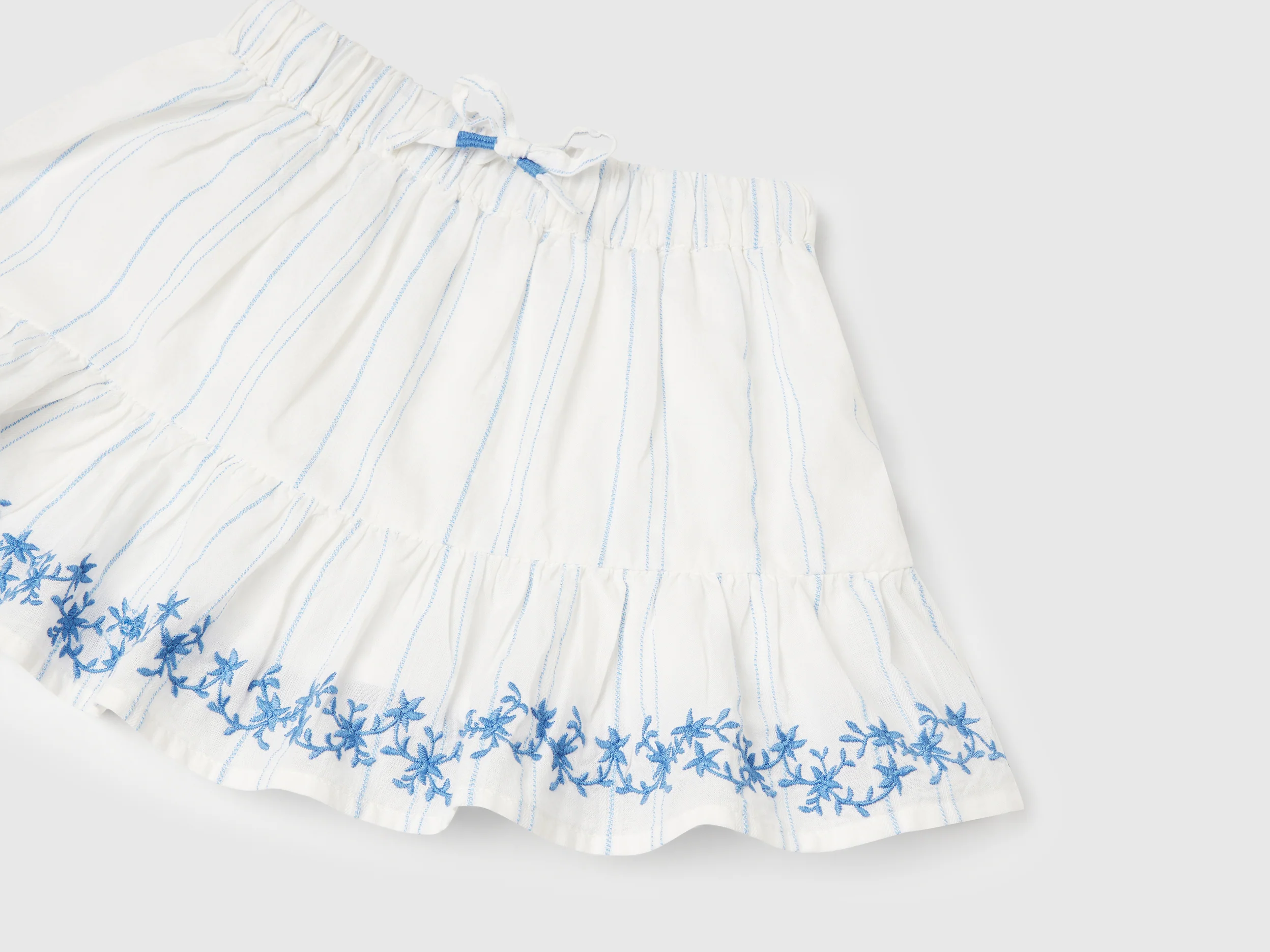 Gonna a righe con ricamo floreale - Image 3