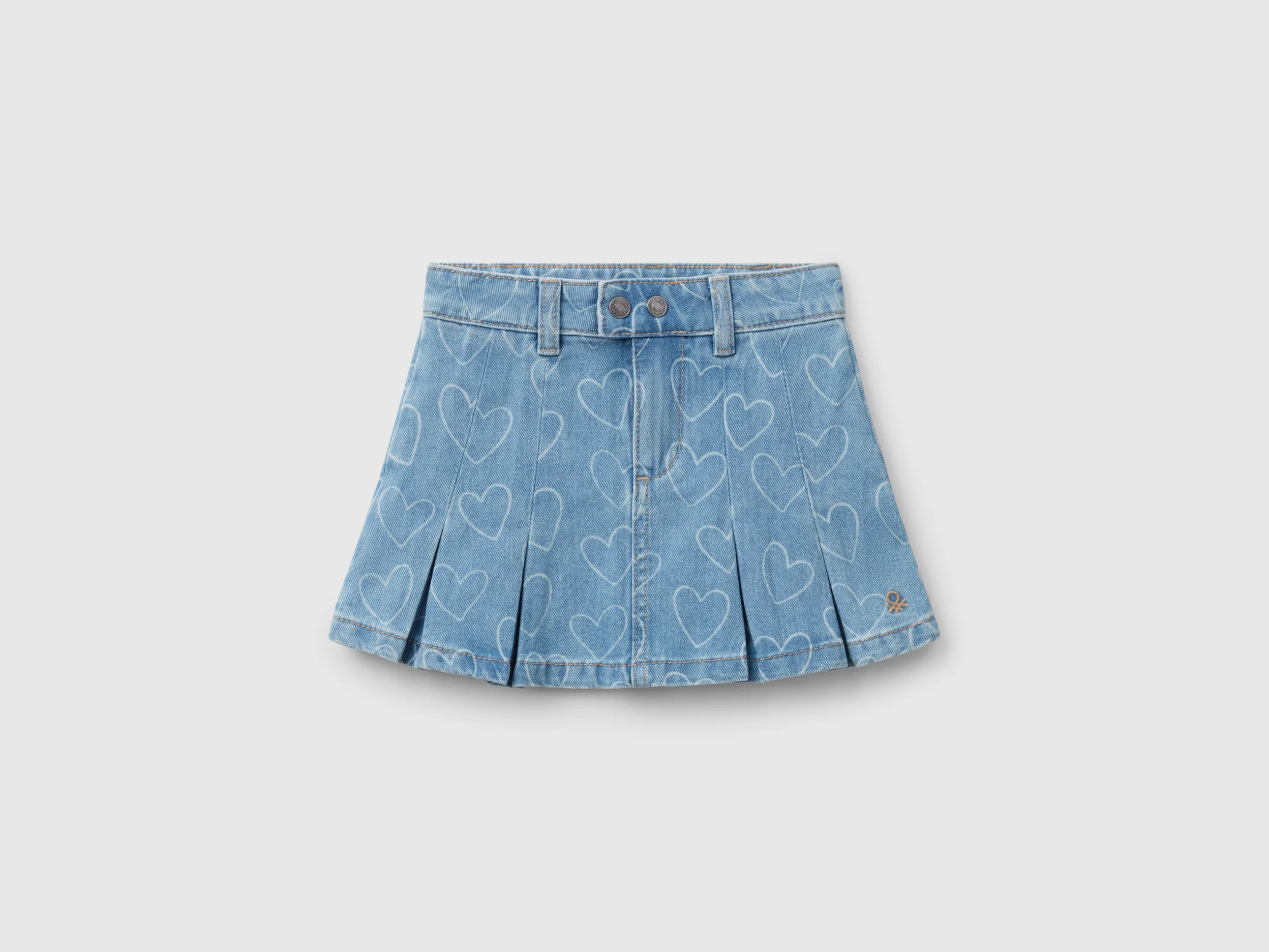 Gonna di jeans con pieghe