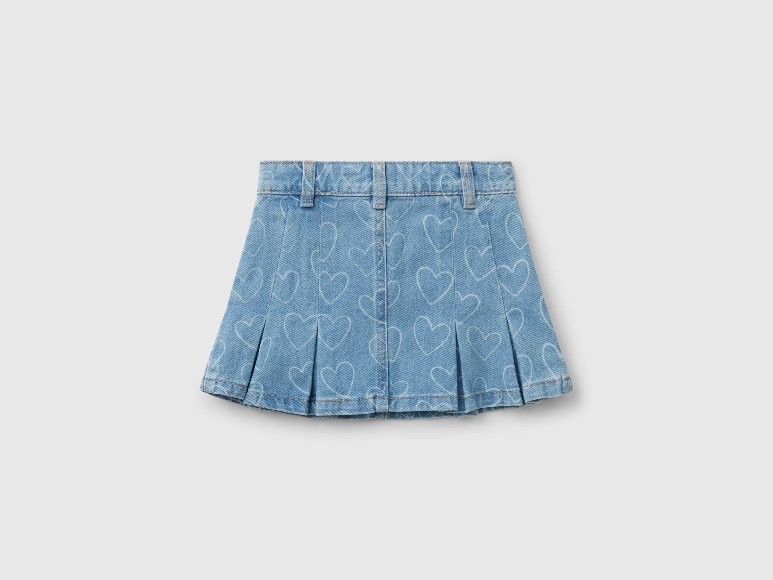 Gonna di jeans con pieghe - Image 2