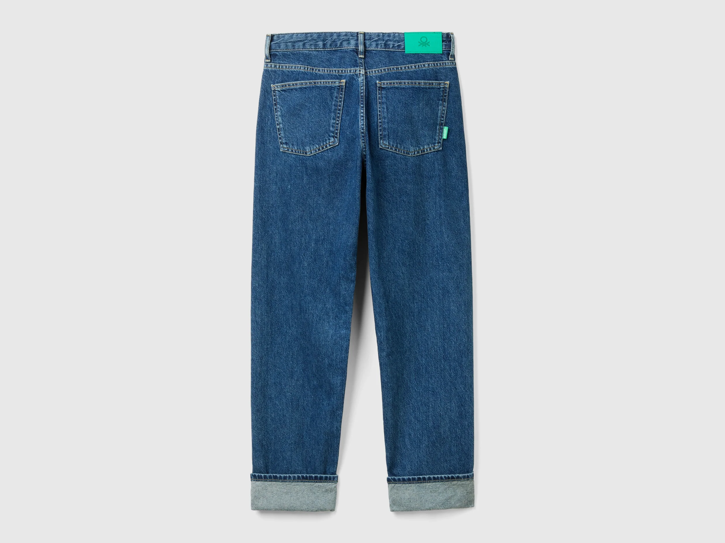 Jeans straight con risvolto - Image 2