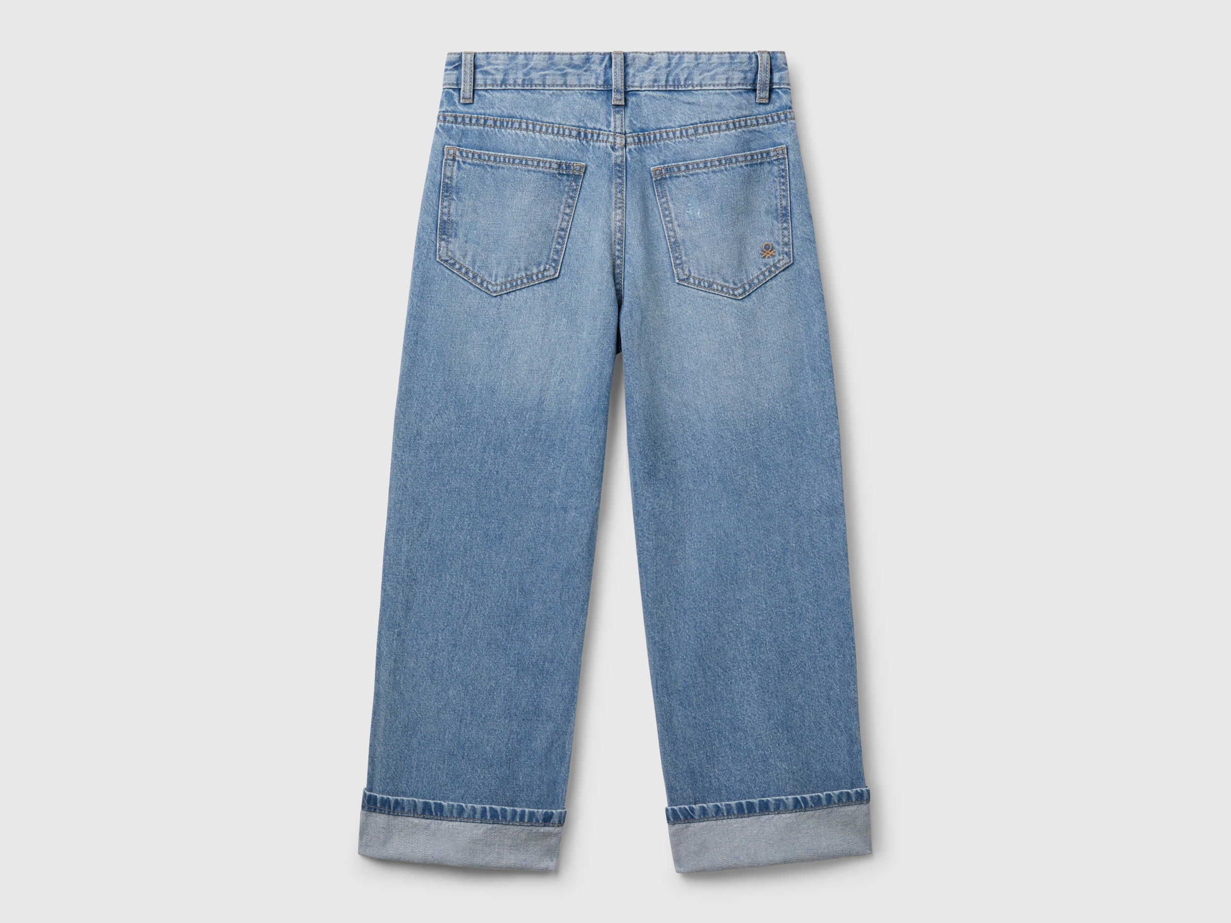 Jeans straight con rotture - Image 2