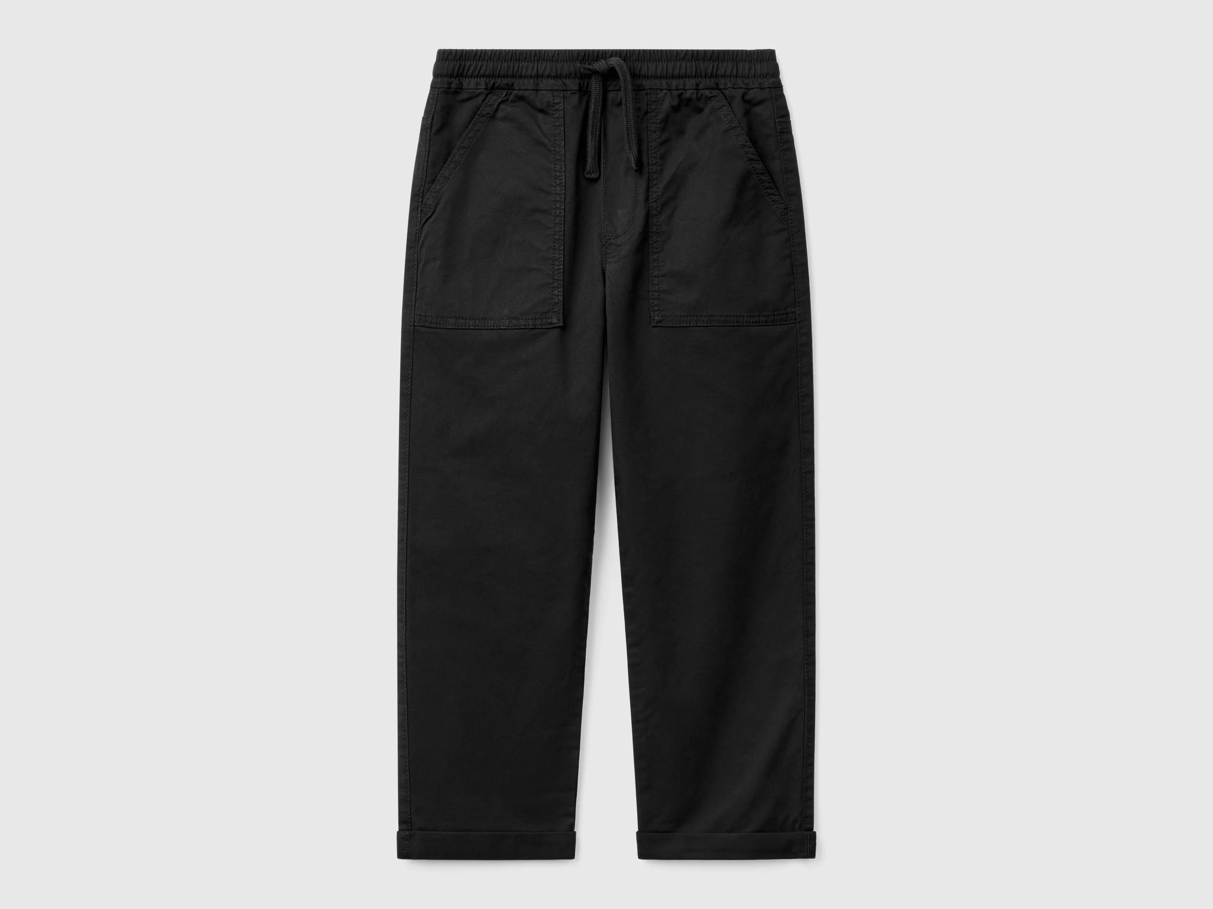 Joggers in cotone stretch con coulisse