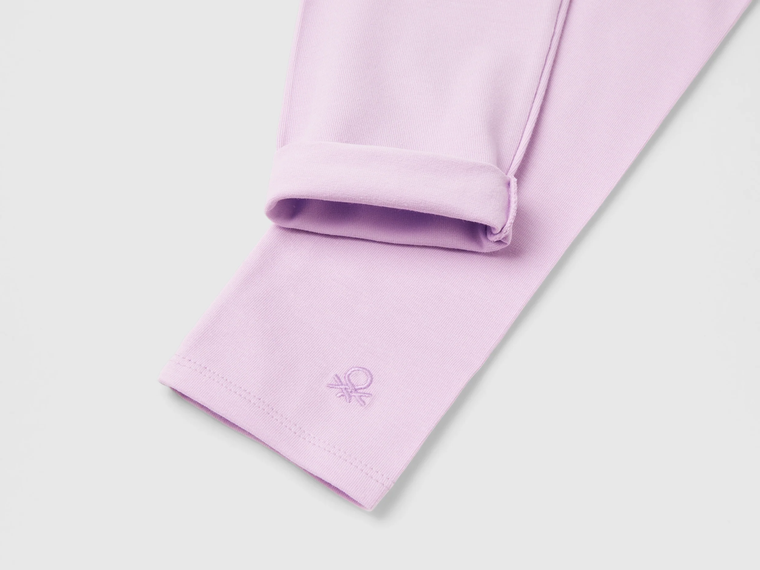 Leggings in cotone stretch con logo - Image 3