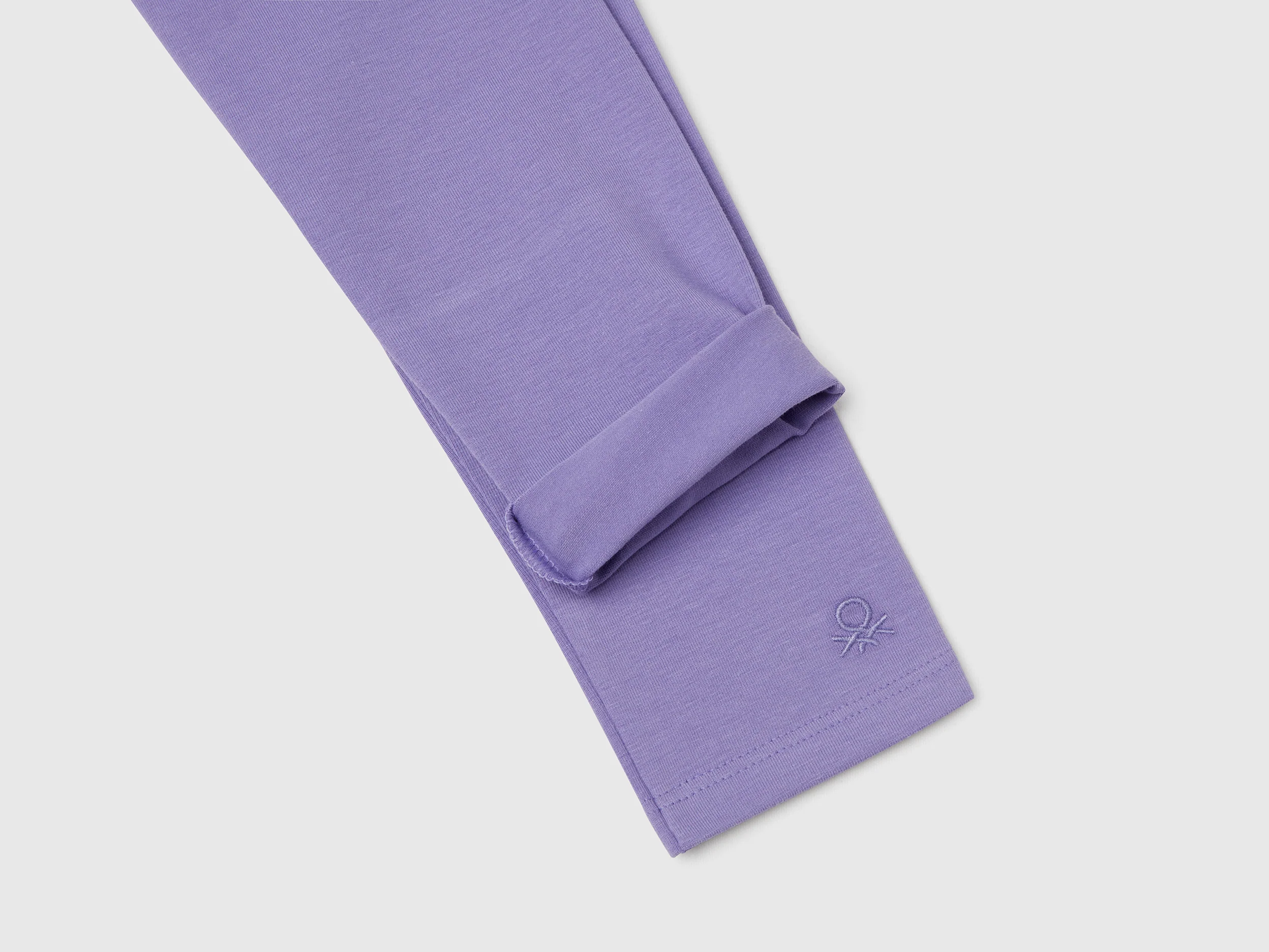 Leggings in cotone stretch con logo - Image 3