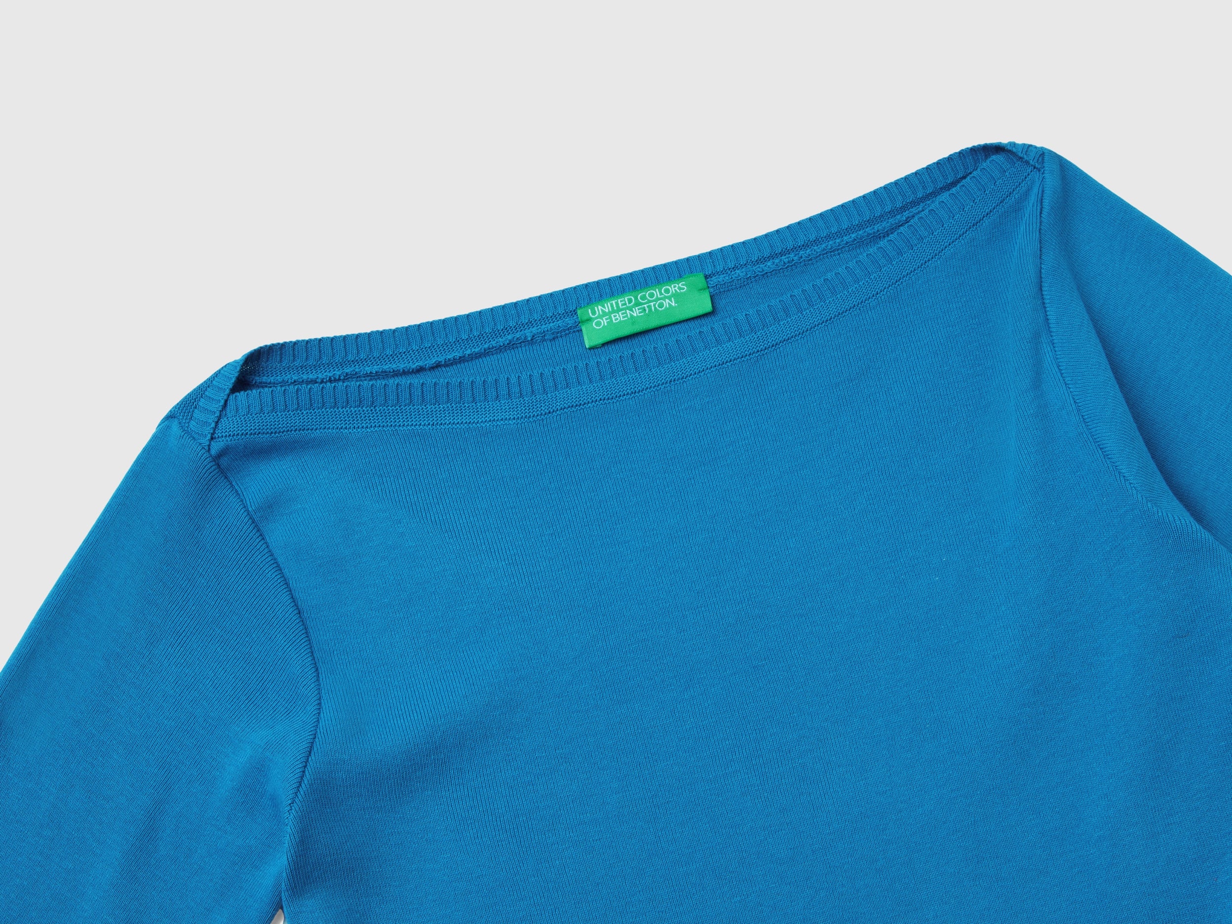 Maglia 100% cotone con scollo a barchetta - Image 3