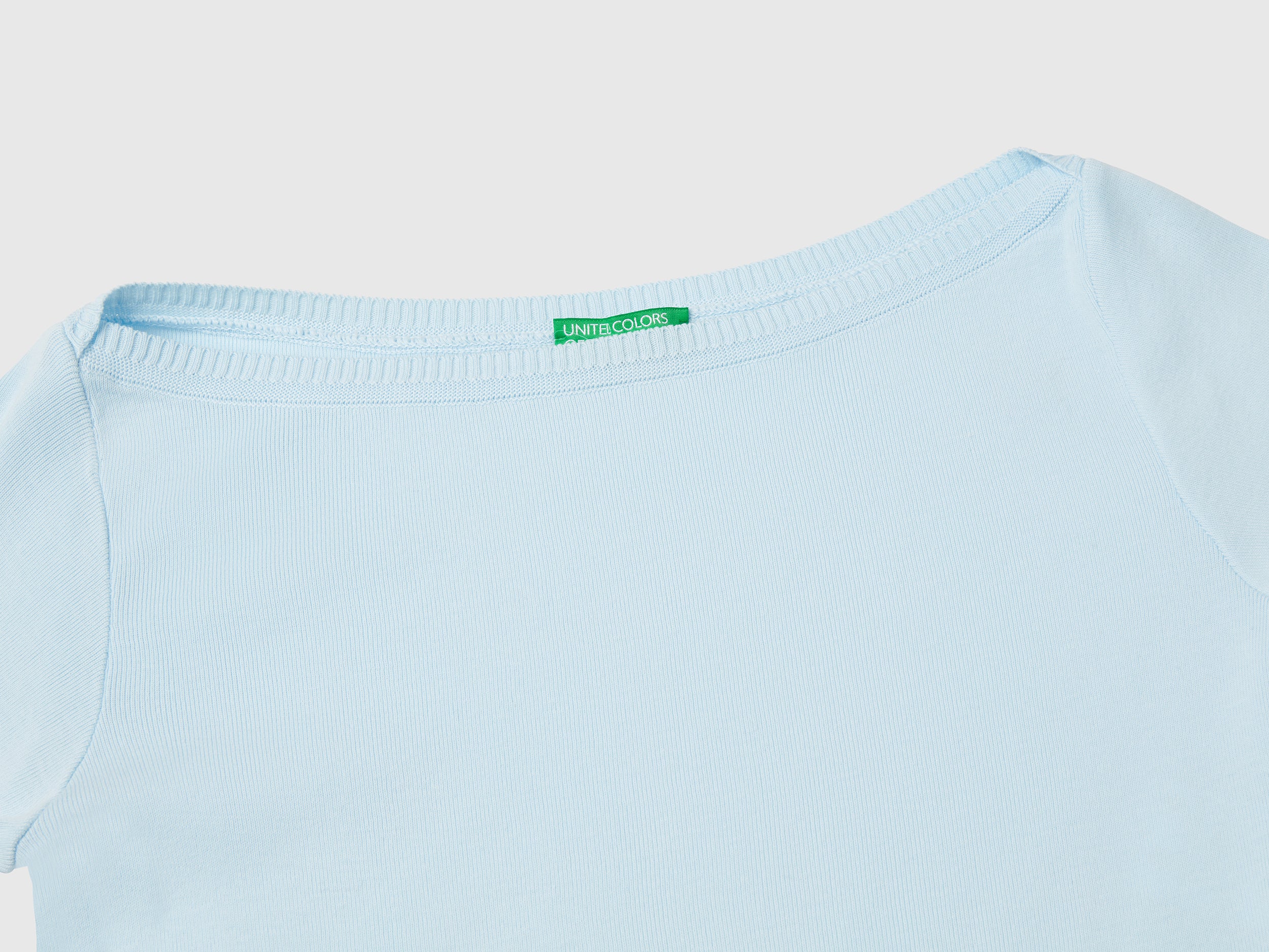 Maglia 100% cotone con scollo a barchetta - Image 3