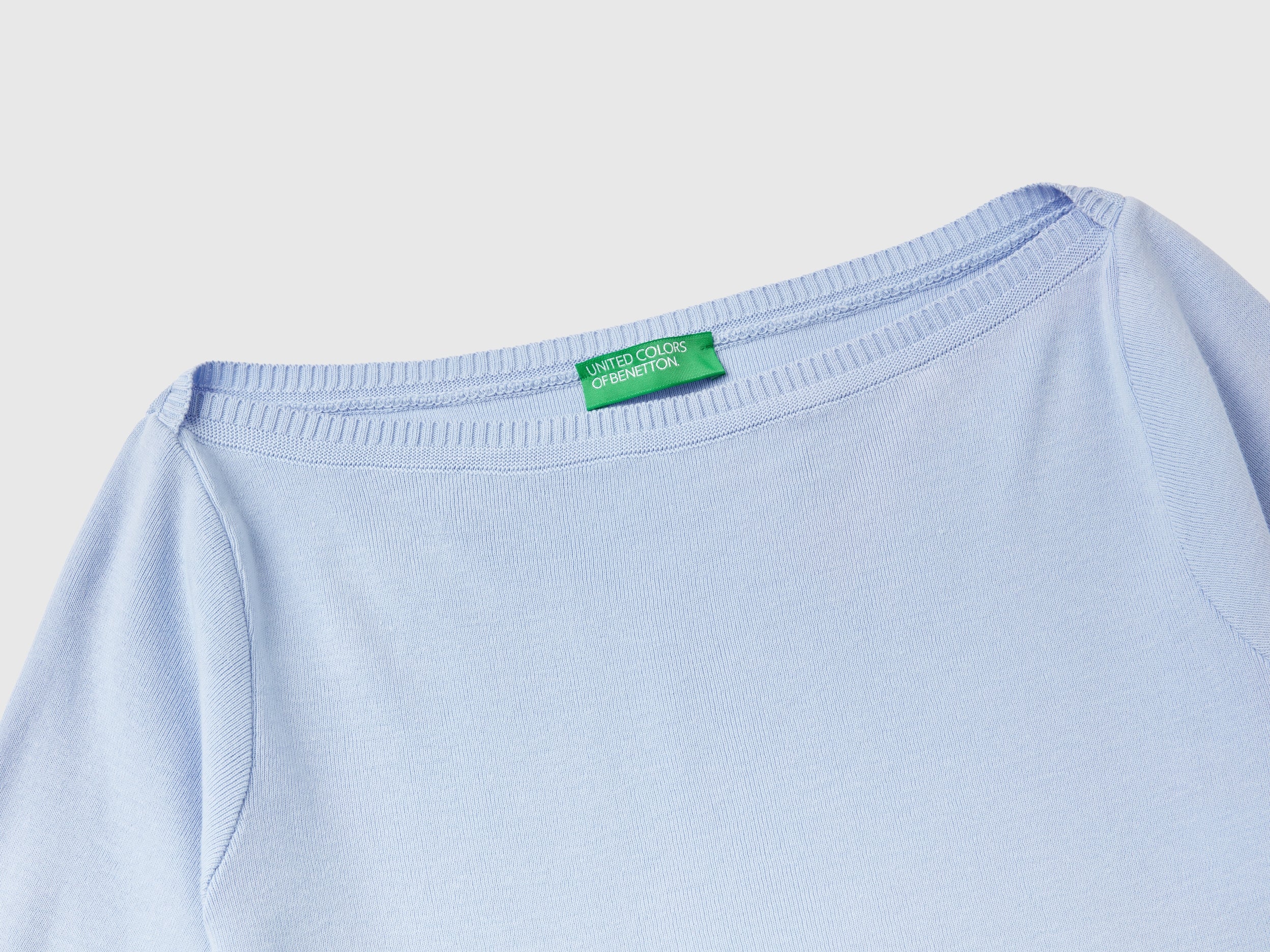 Maglia 100% cotone con scollo a barchetta - Image 3