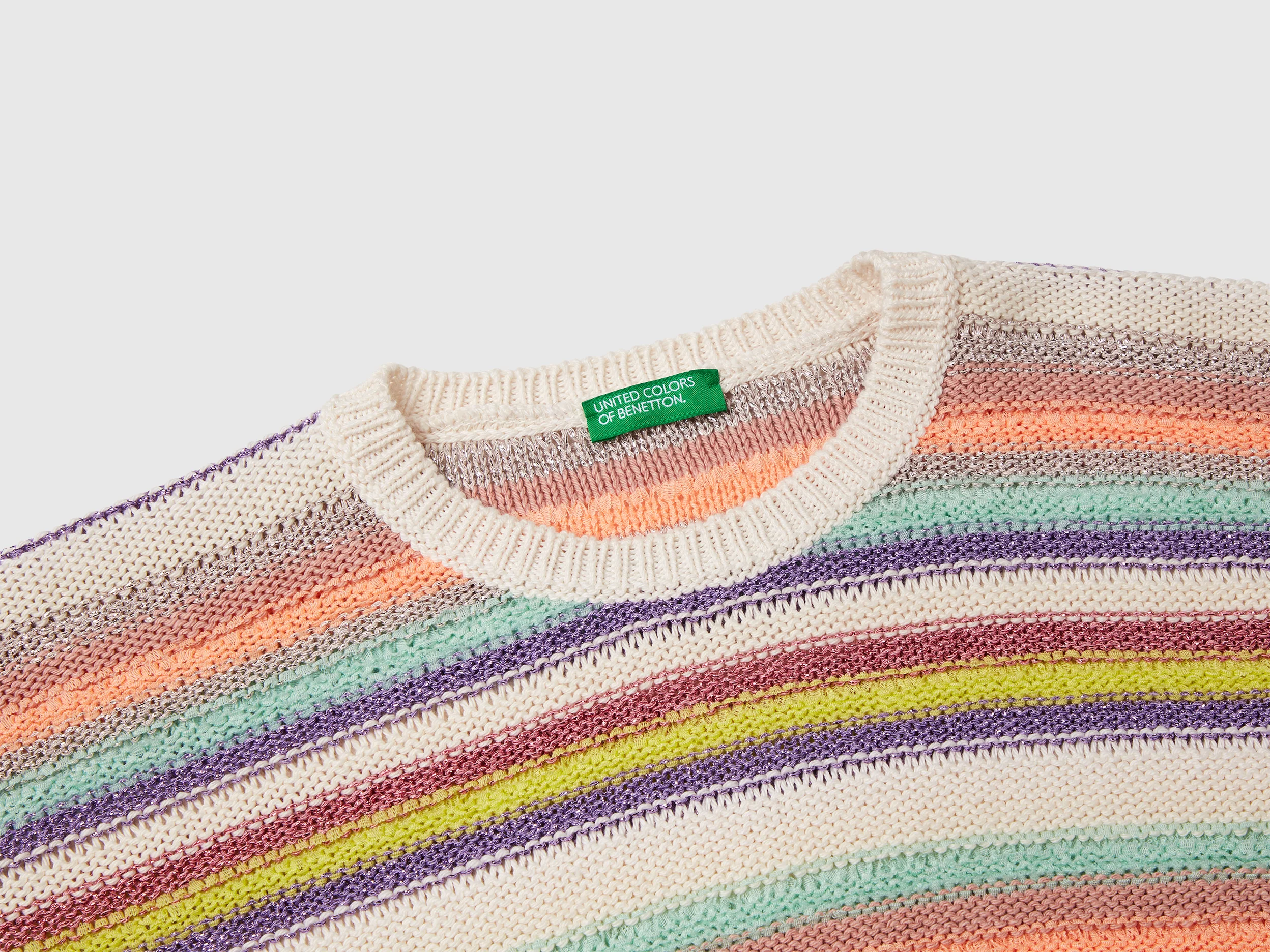 Maglia a righe con lurex - Image 3