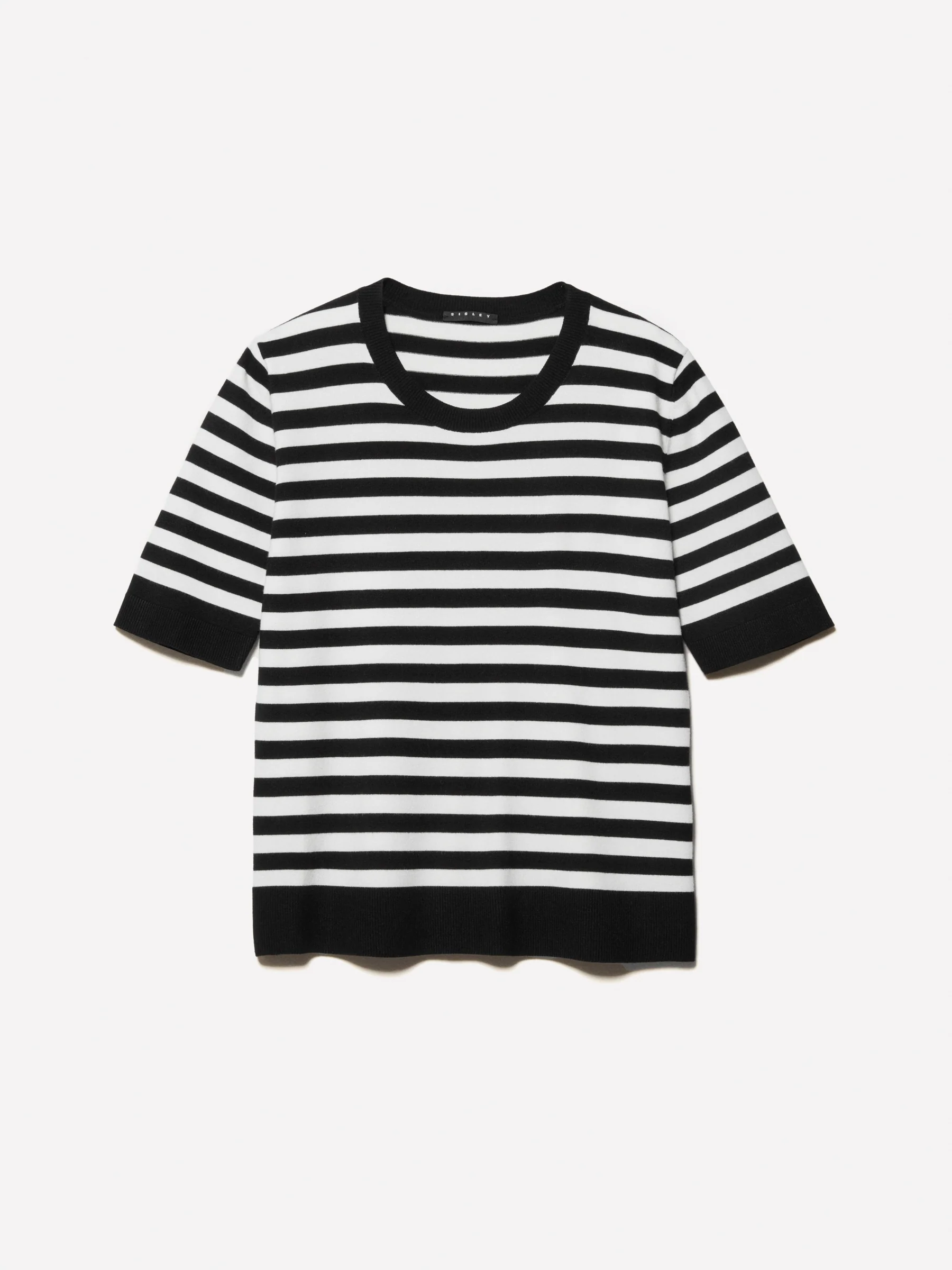 Maglia a righe e bianco panna