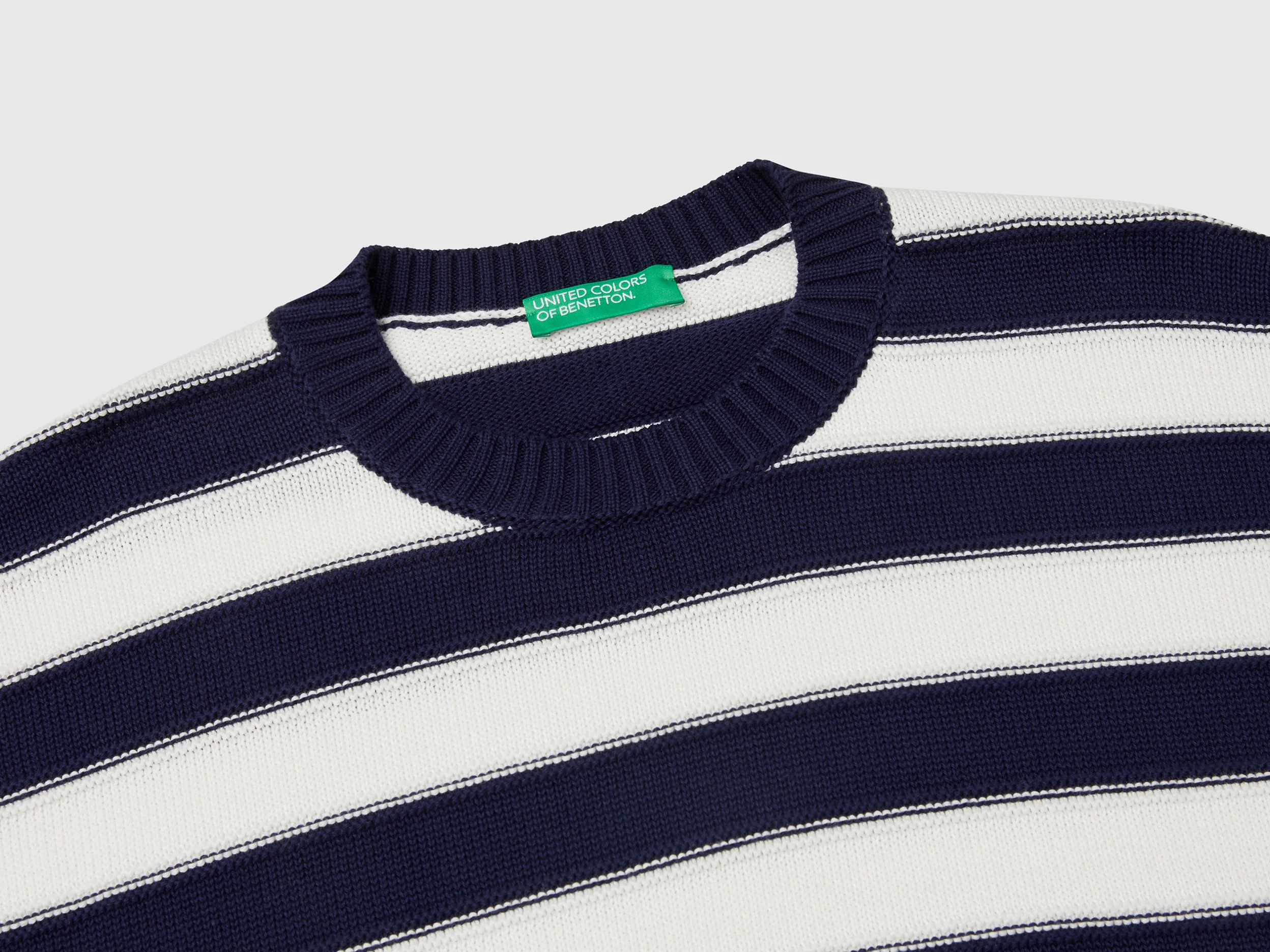 Maglia a righe in cotone tricot - Image 3