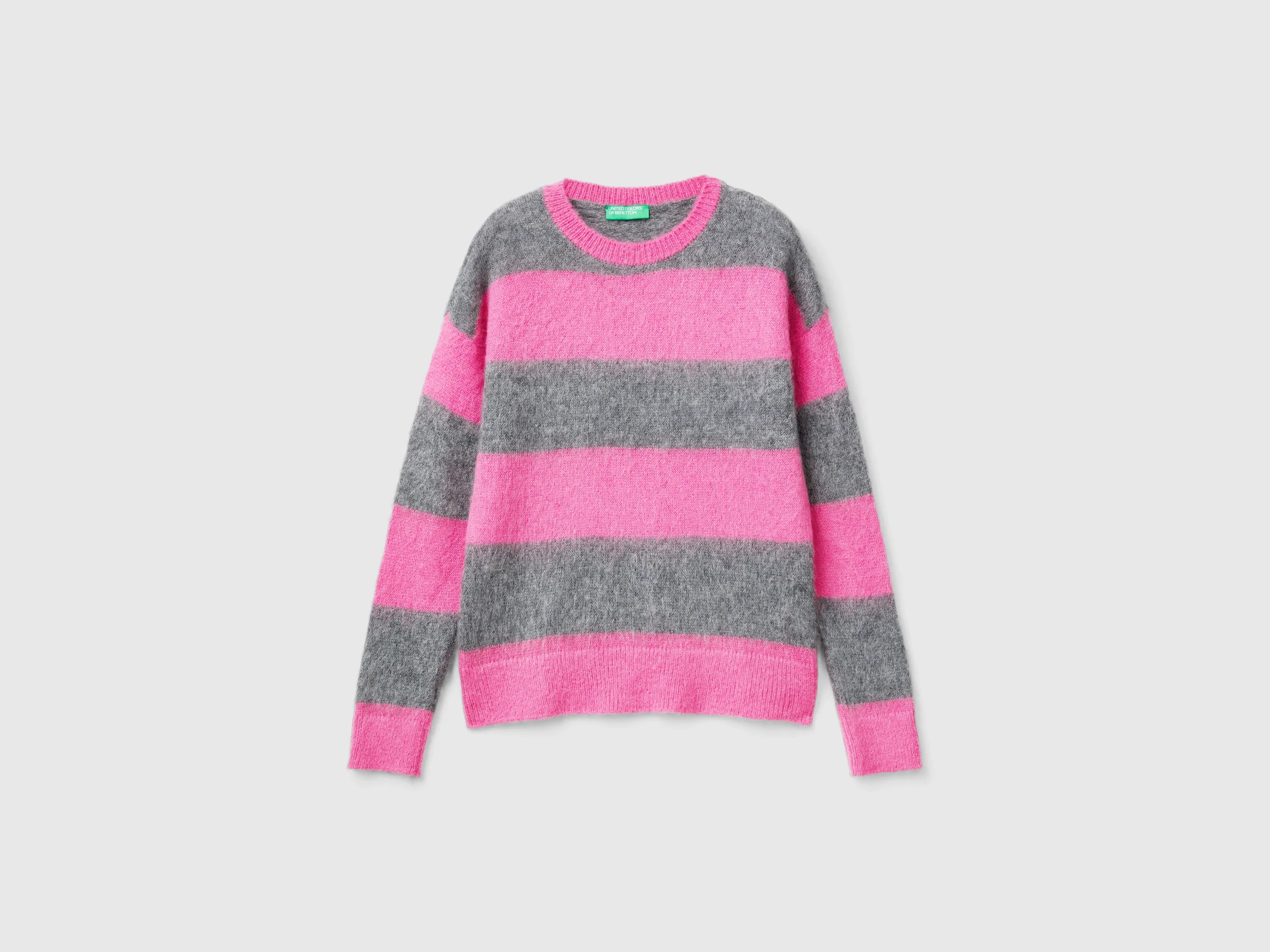 Maglia a righe in misto alpaca