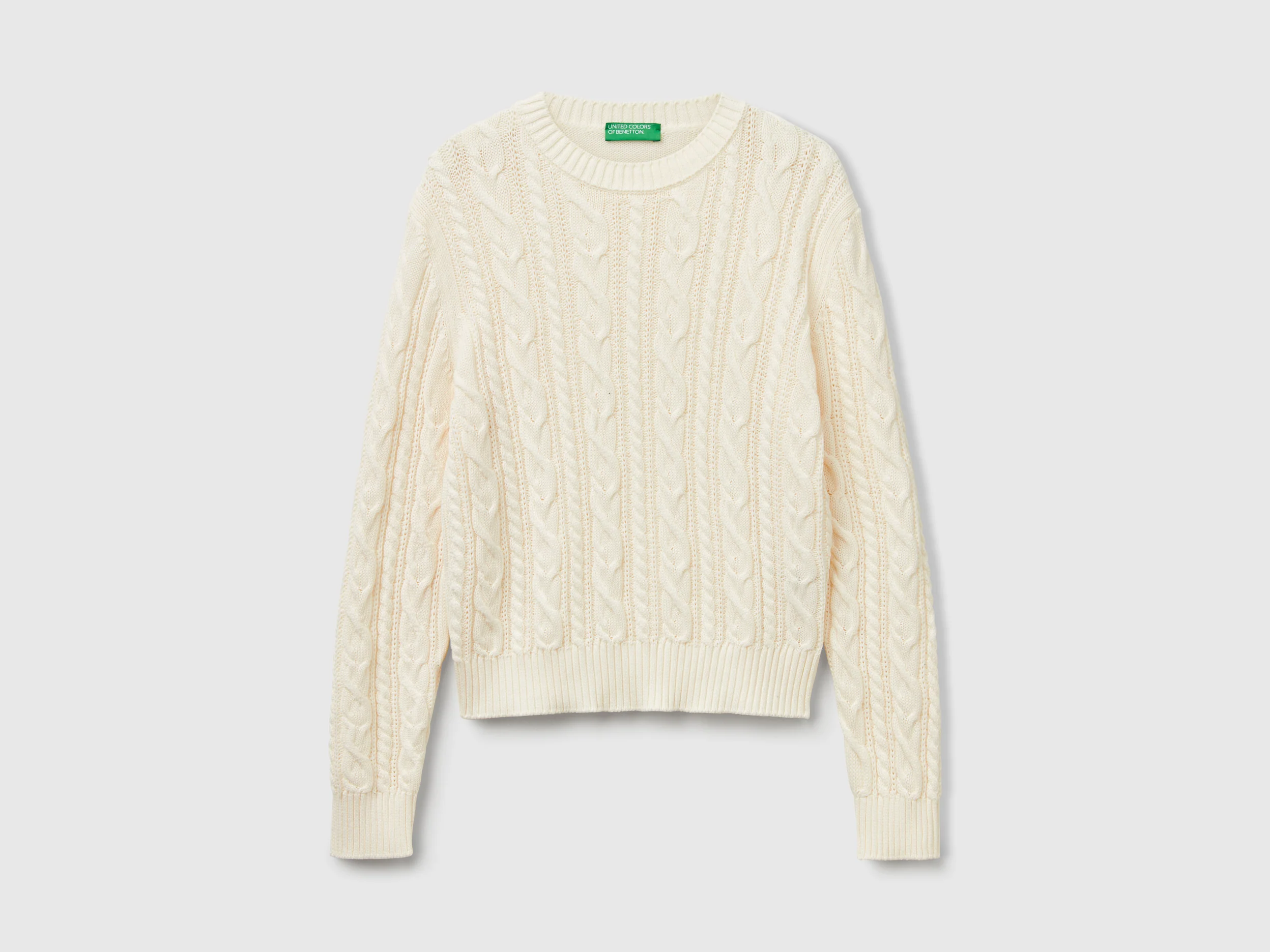 Maglia a trecce 100% cotone