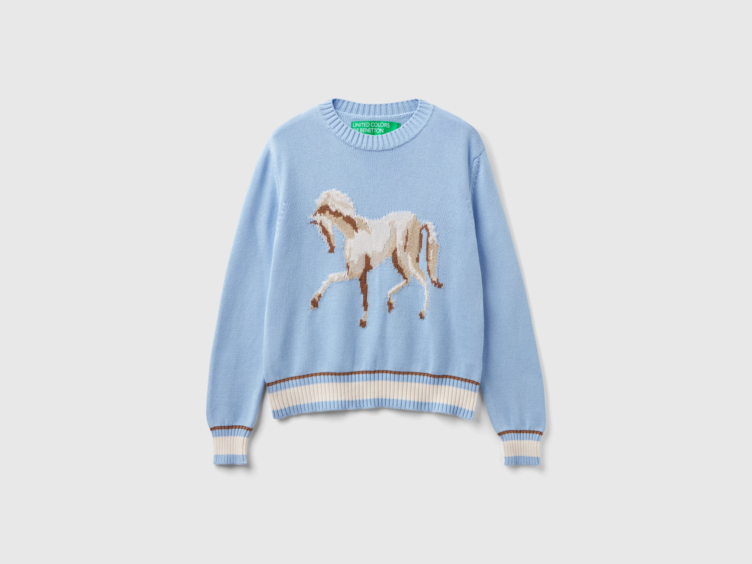 Maglia con intarsio cavallo
