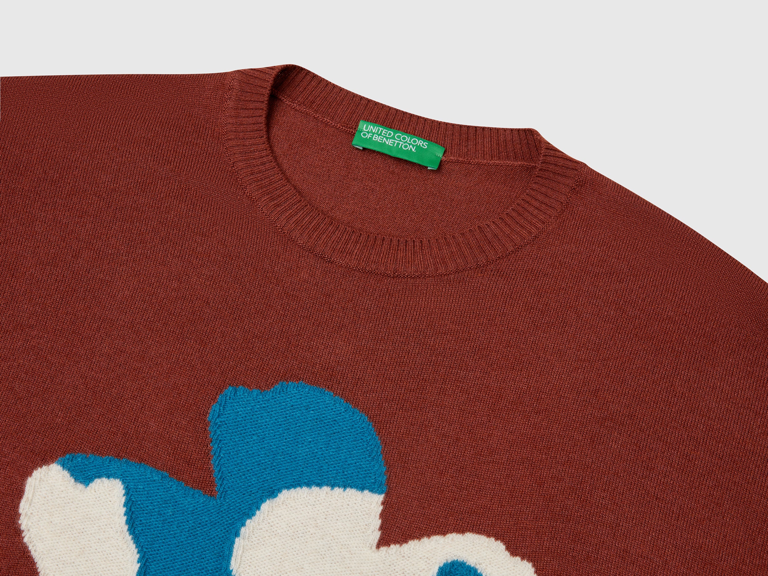 Maglia con intarsio floreale - Image 3